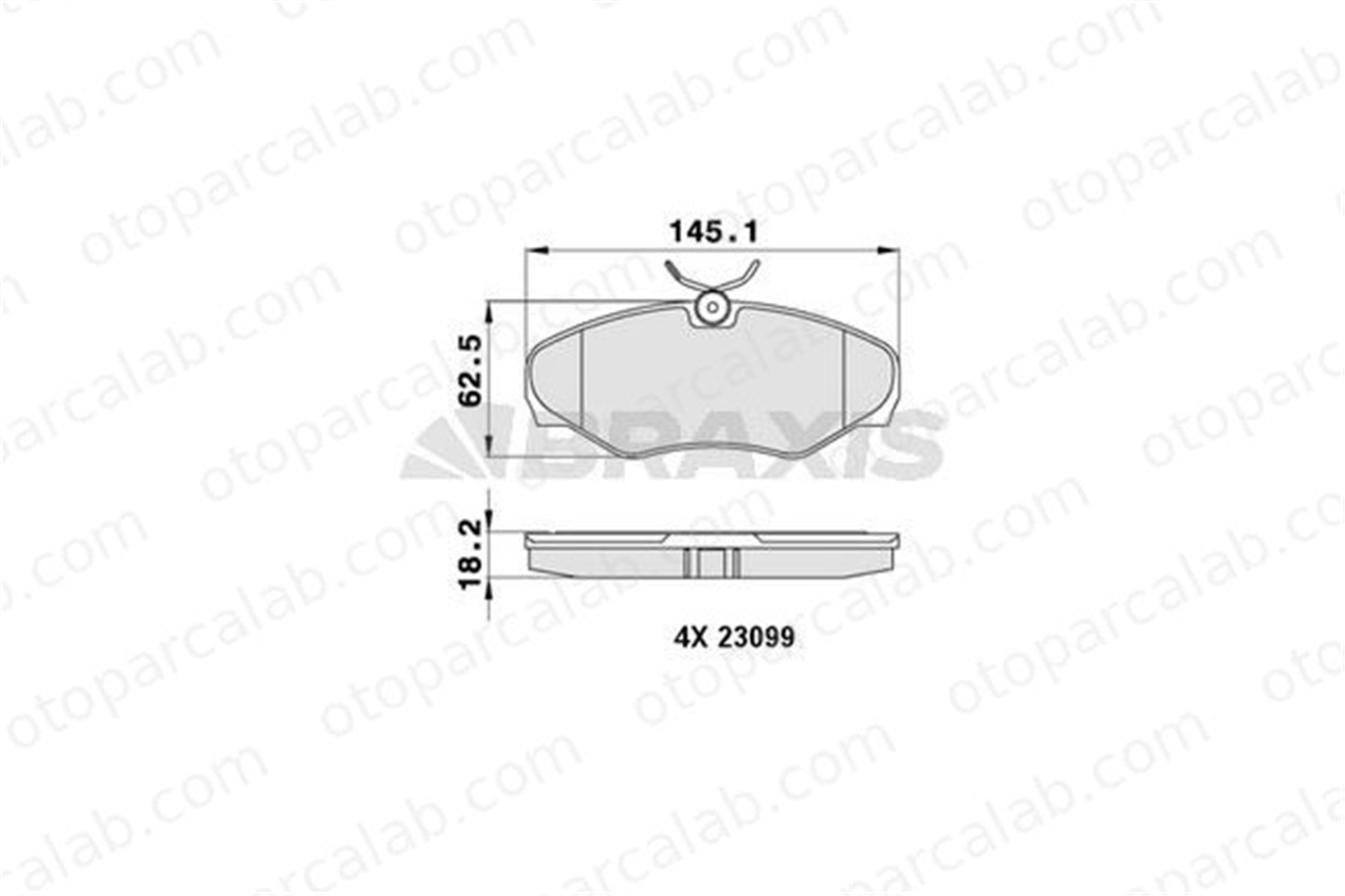 BRAXIS AA0035 Fren Disk Balata Ön RENAULT TRAFIC II Minibüs/Otobüs OPEL VIVARO A Minibüs/Otobüs 7701054771 6025371662