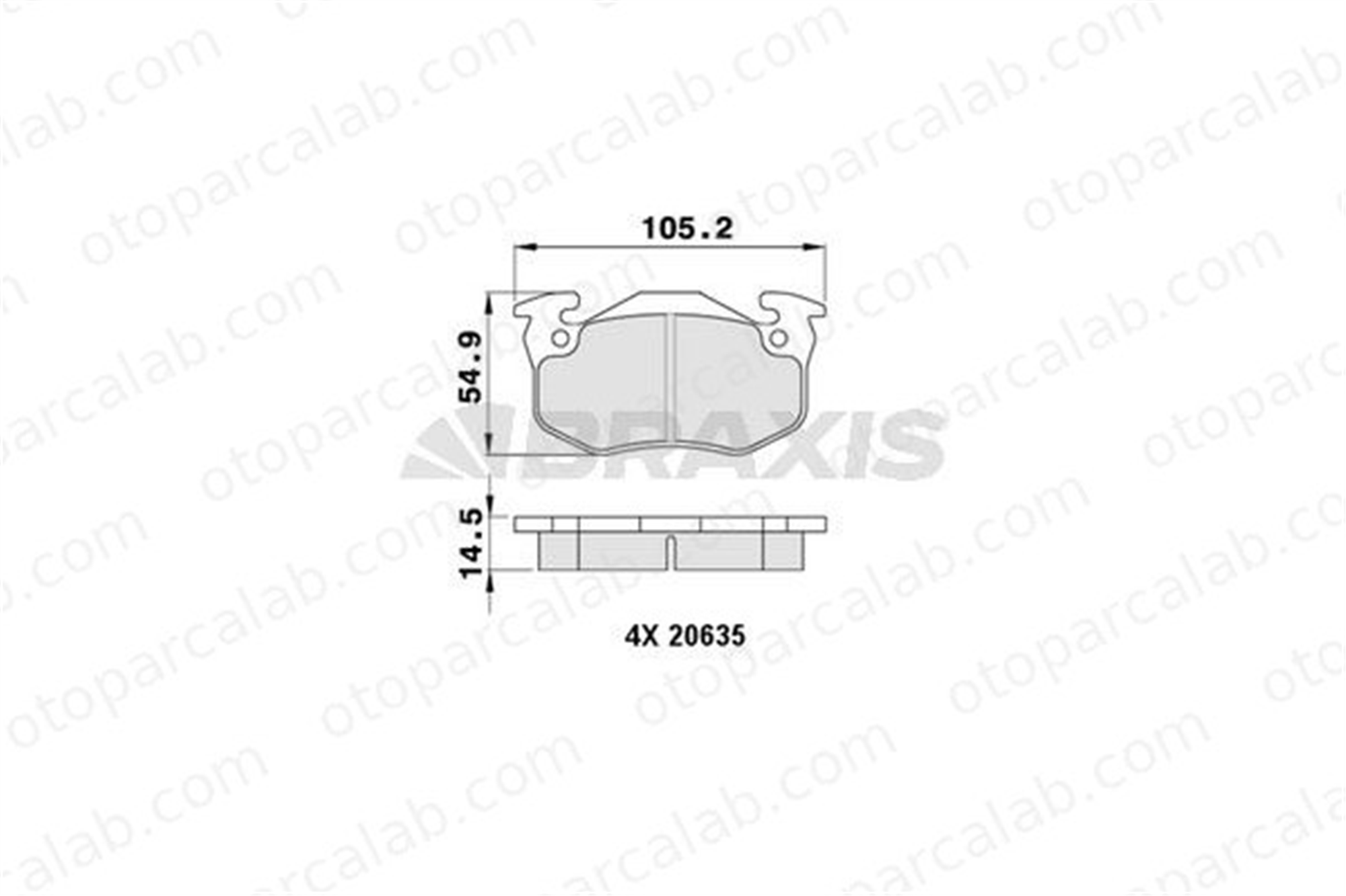 BRAXIS AA0037 Fren Disk Balata Ön RENAULT TWINGO I TWINGO I Kasa/eğik arka 7701202213 7701202227