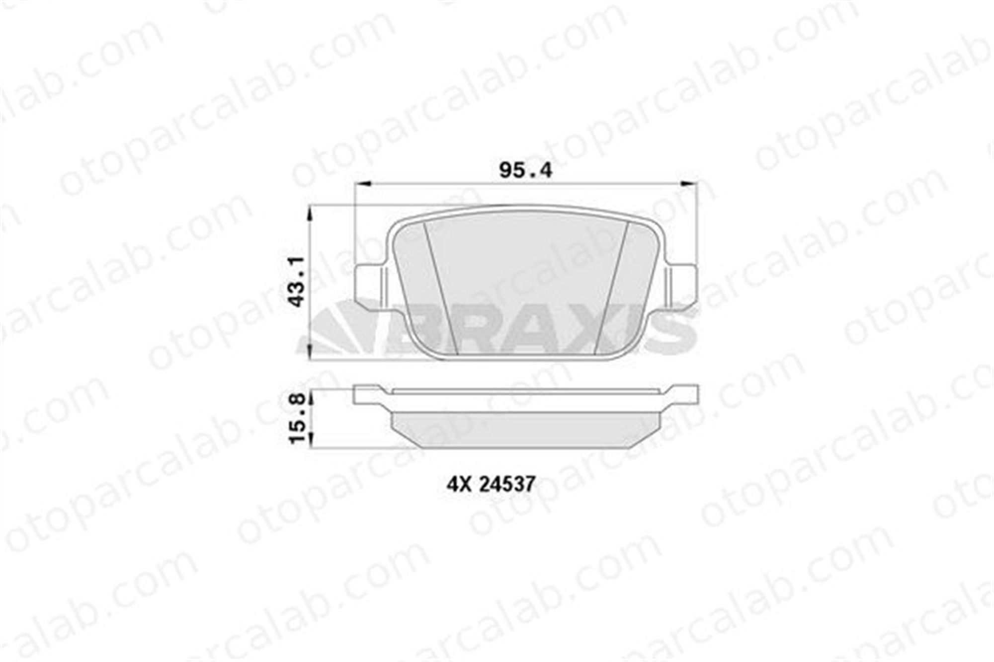 BRAXIS AA0062 Fren Disk Balata Arka VOLVO V70 III S80 II 6G9J2M008GB LR003657
