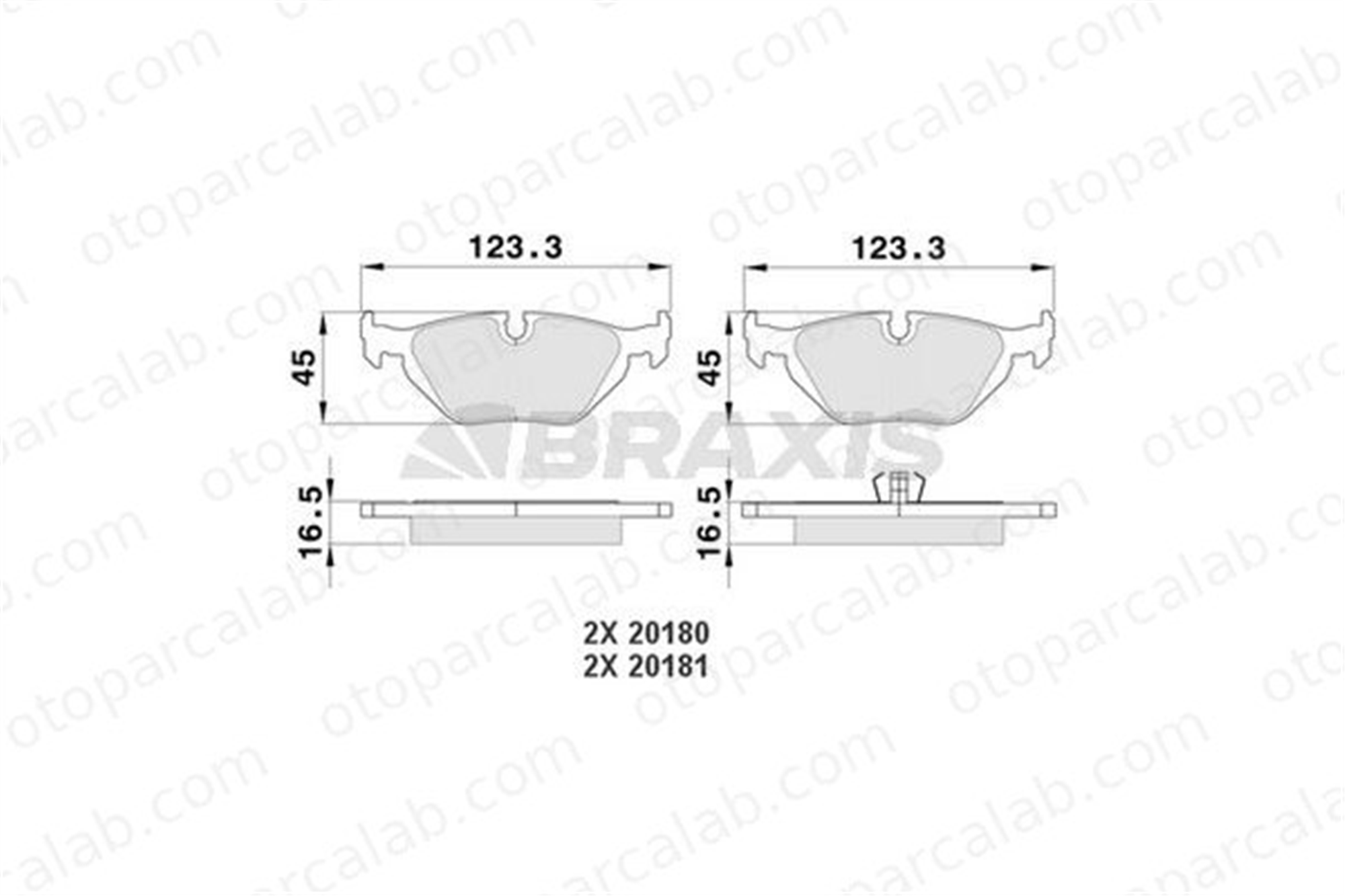 BRAXIS AA0082 Fren Disk Balata Arka BMW 3 3 Coupe 34216750190 34211161456