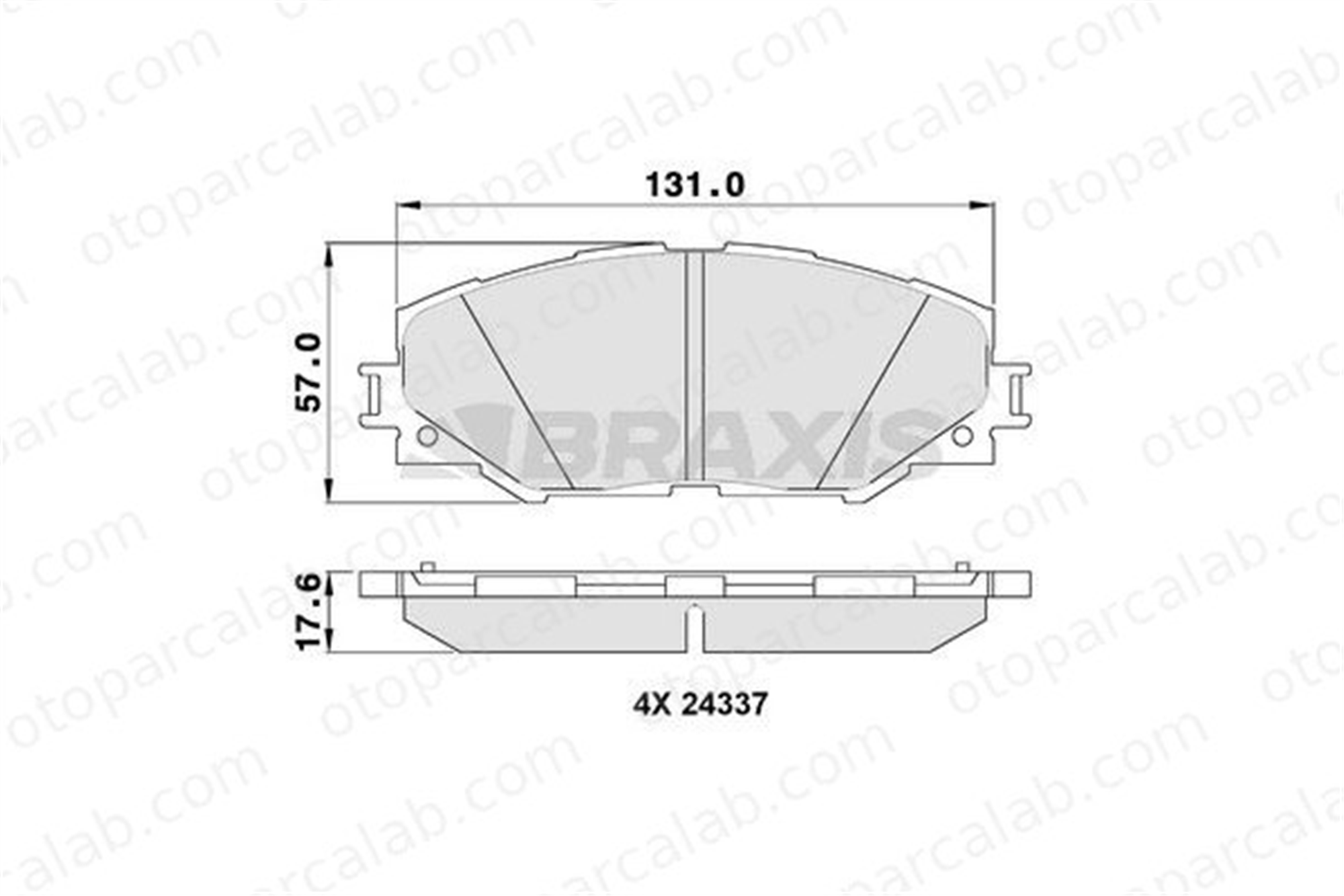BRAXIS AA0107 Fren Disk Balata Ön TOYOTA RAV 4 III RAV 4 IV 446542140 04465-42140