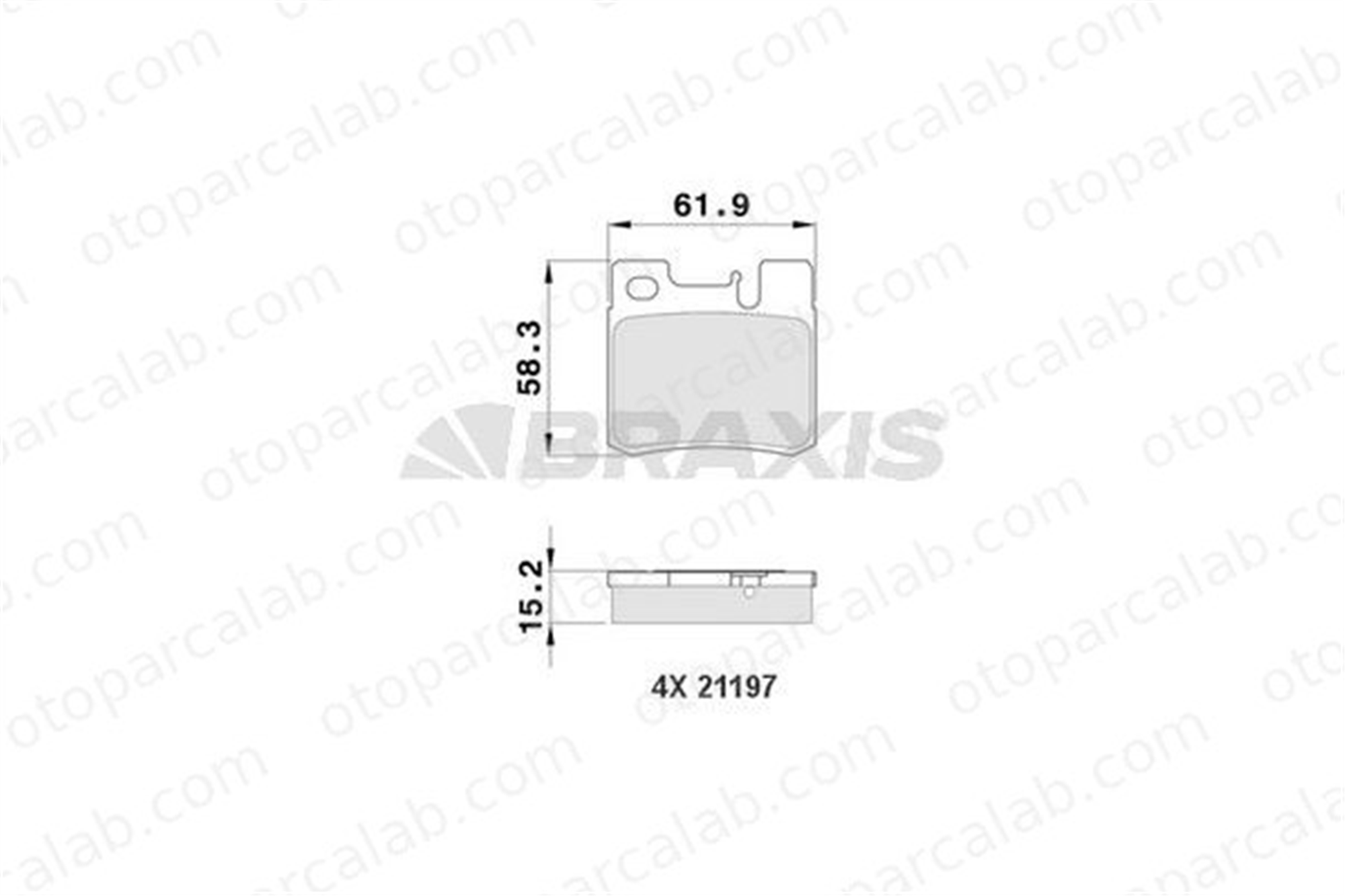 BRAXIS AA0135 Fren Disk Balata Arka MERCEDES-BENZ 124 T-Model E-SERISI A0054201720 14200220