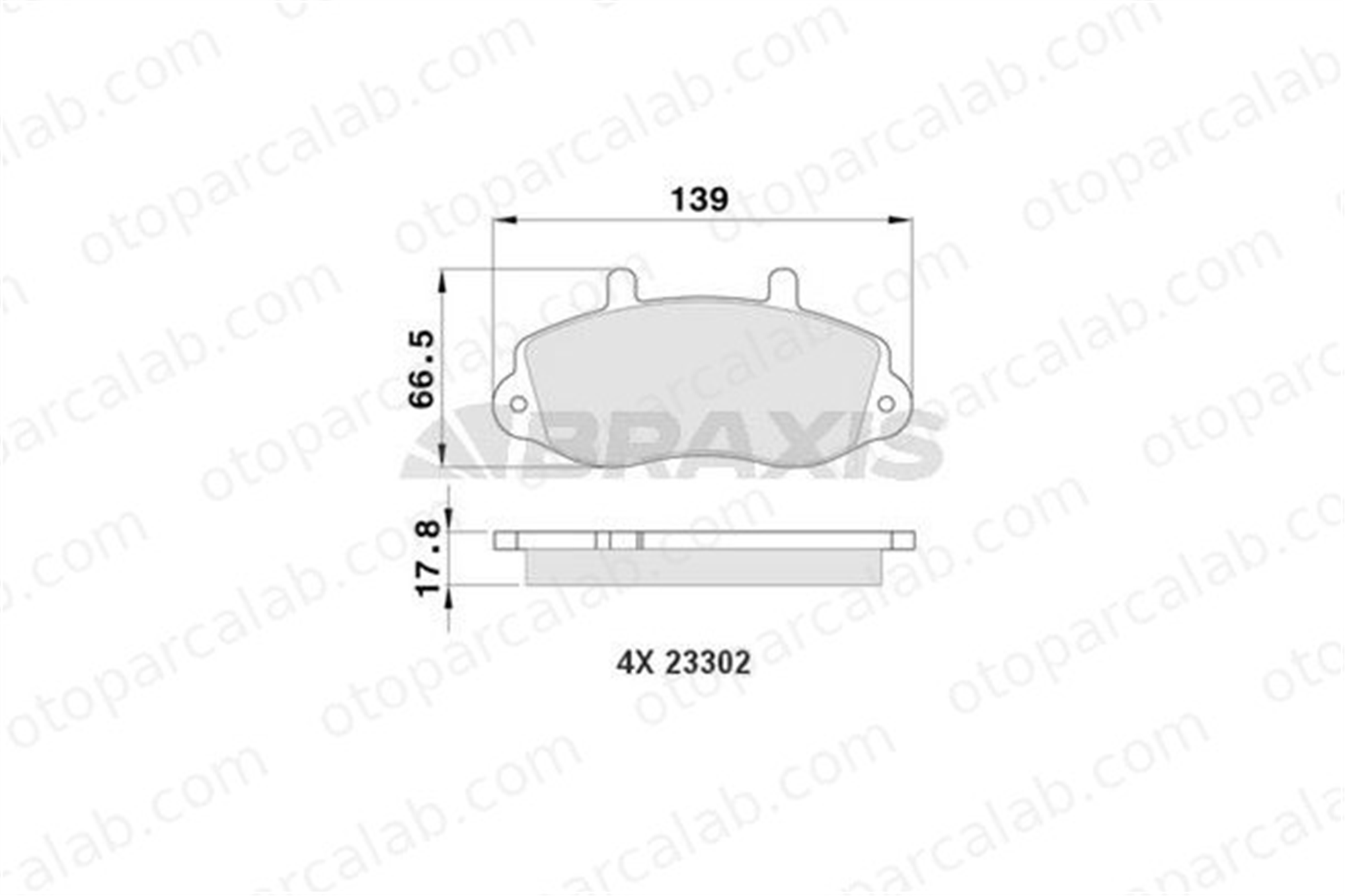 BRAXIS AA0158 Fren Disk Balata Ön OPEL MOVANO A Panelvan/Van MOVANO A Minibüs/Otobüs 7701205294 4501150