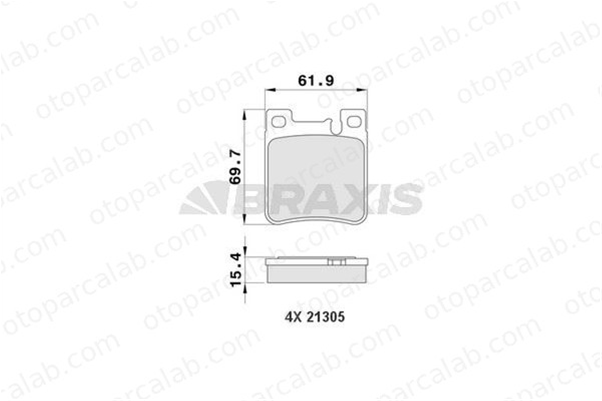 BRAXIS AA0163 Fren Disk Balata Arka MERCEDES-BENZ E-SERISI T-Model S-SERISI A0034204920 5143633AA