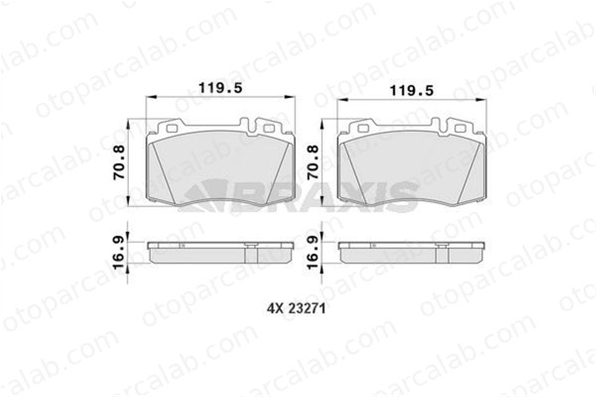 BRAXIS AA0169 Fren Disk Balata Ön MERCEDES-BENZ S-SERISI M-SERISI A0034208920 34200520