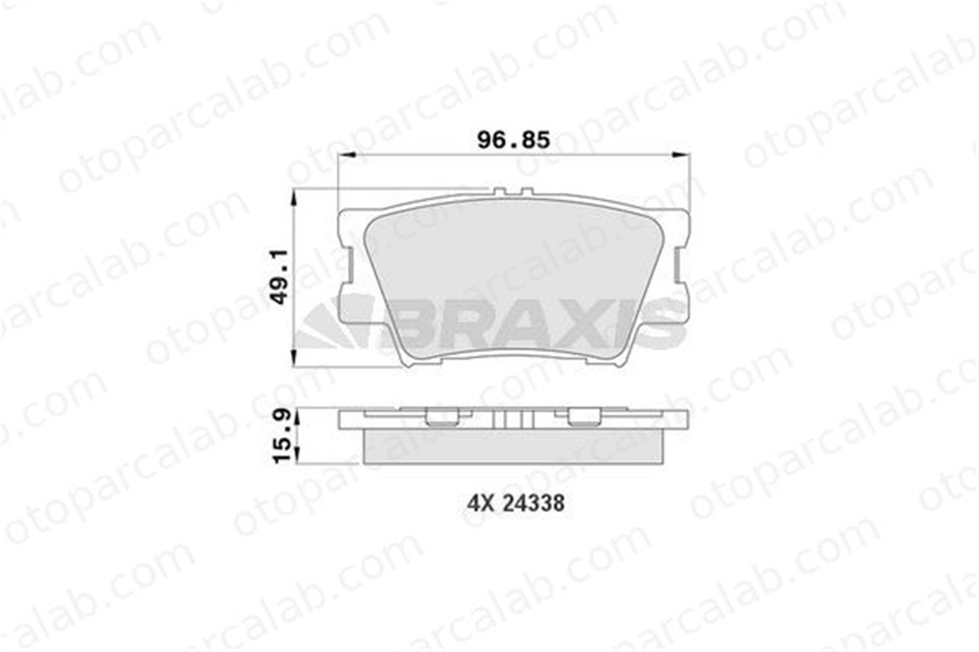 BRAXIS AA0174 Fren Disk Balata Arka TOYOTA RAV 4 III RAV 4 IV 446642060 04466-42060