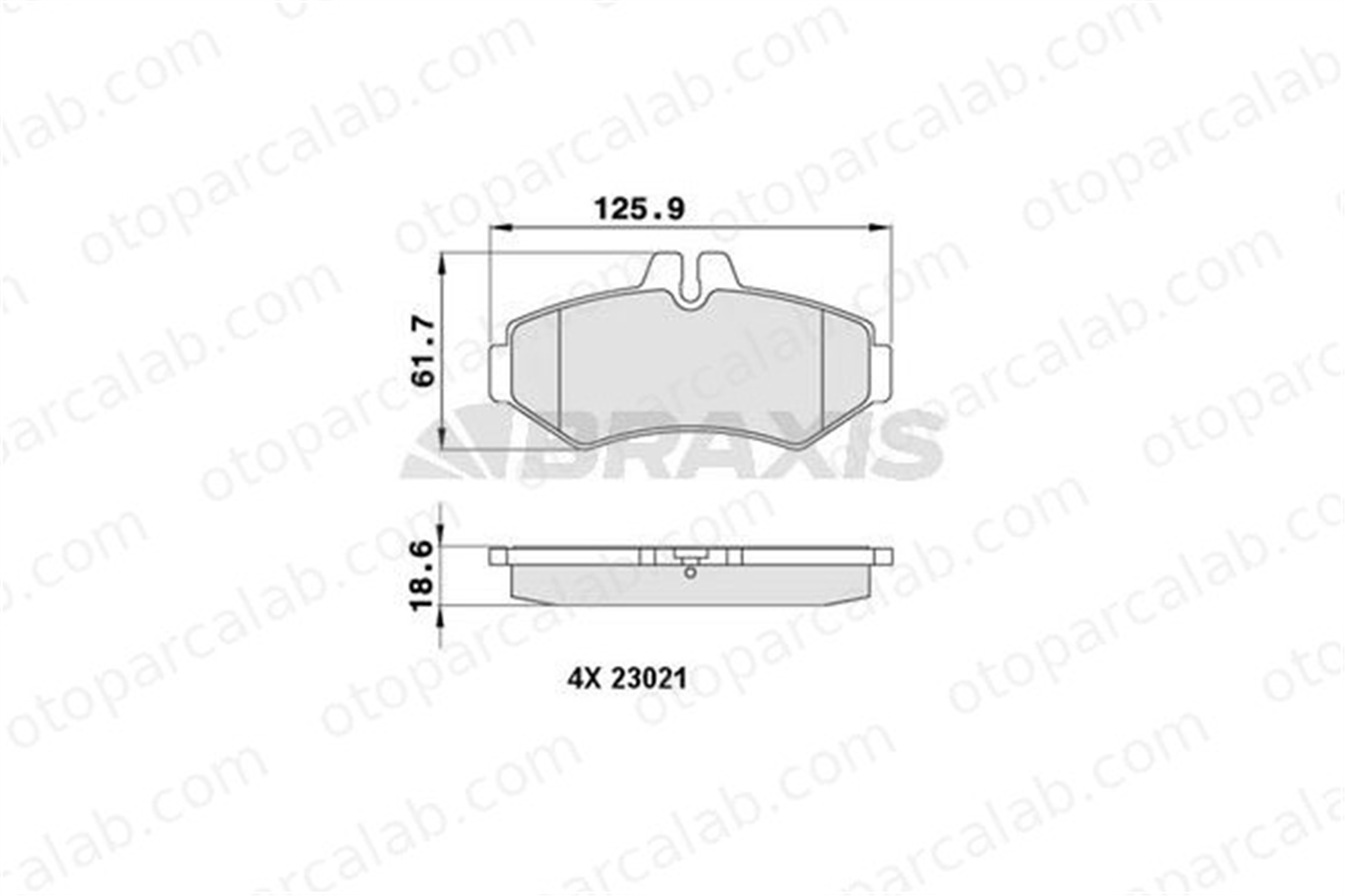 BRAXIS AA0206 Fren Disk Balata Arka MERCEDES-BENZ SPRINTER 2-t Minibüs/Otobüs SPRINTER 2-t Panelvan/Van A0004209720 4209720