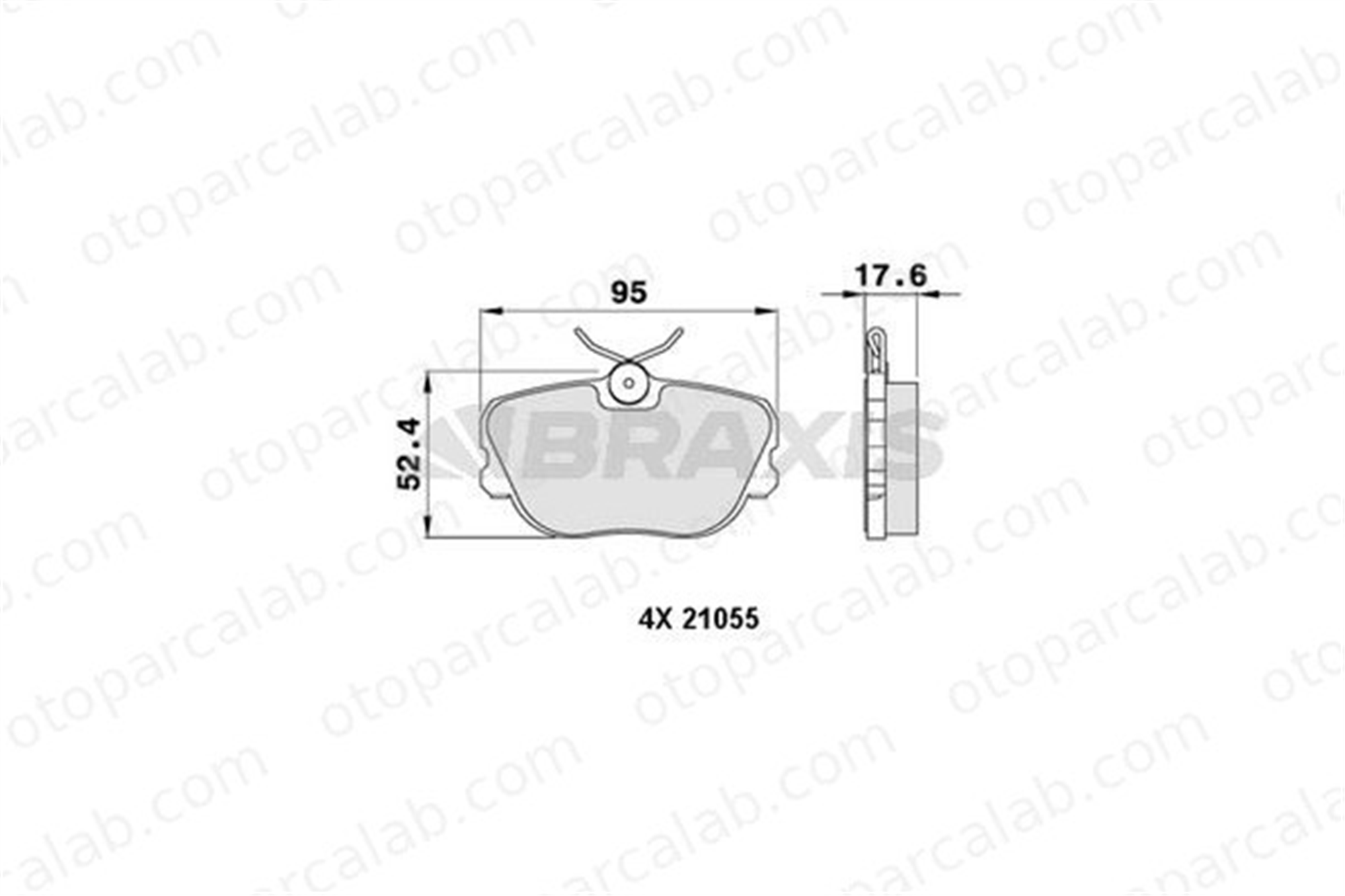 BRAXIS AA0224 Fren Disk Balata Ön MERCEDES-BENZ 190 A0004209120 4208920