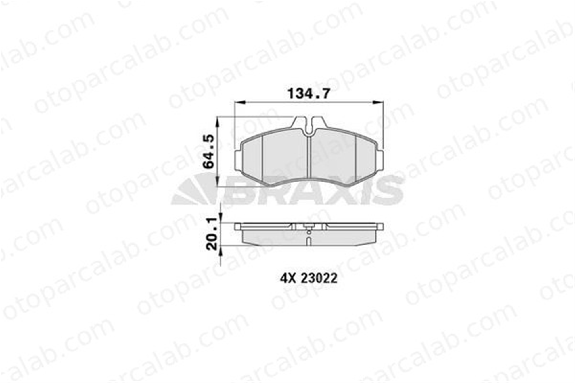 BRAXIS AA0232 Fren Disk Balata Ön MERCEDES-BENZ VITO Minibüs/Otobüs VITO Panelvan/Van A0034205420 4214110