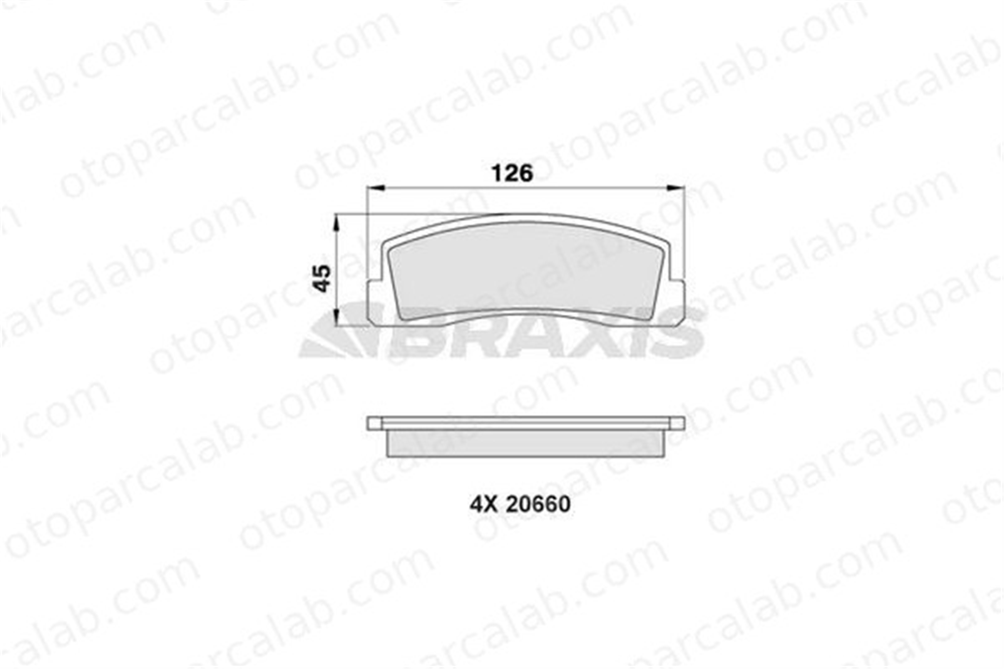 BRAXIS AA0274 Fren Disk Balata Ön LADA NIVA SUV GDB265 21213501090