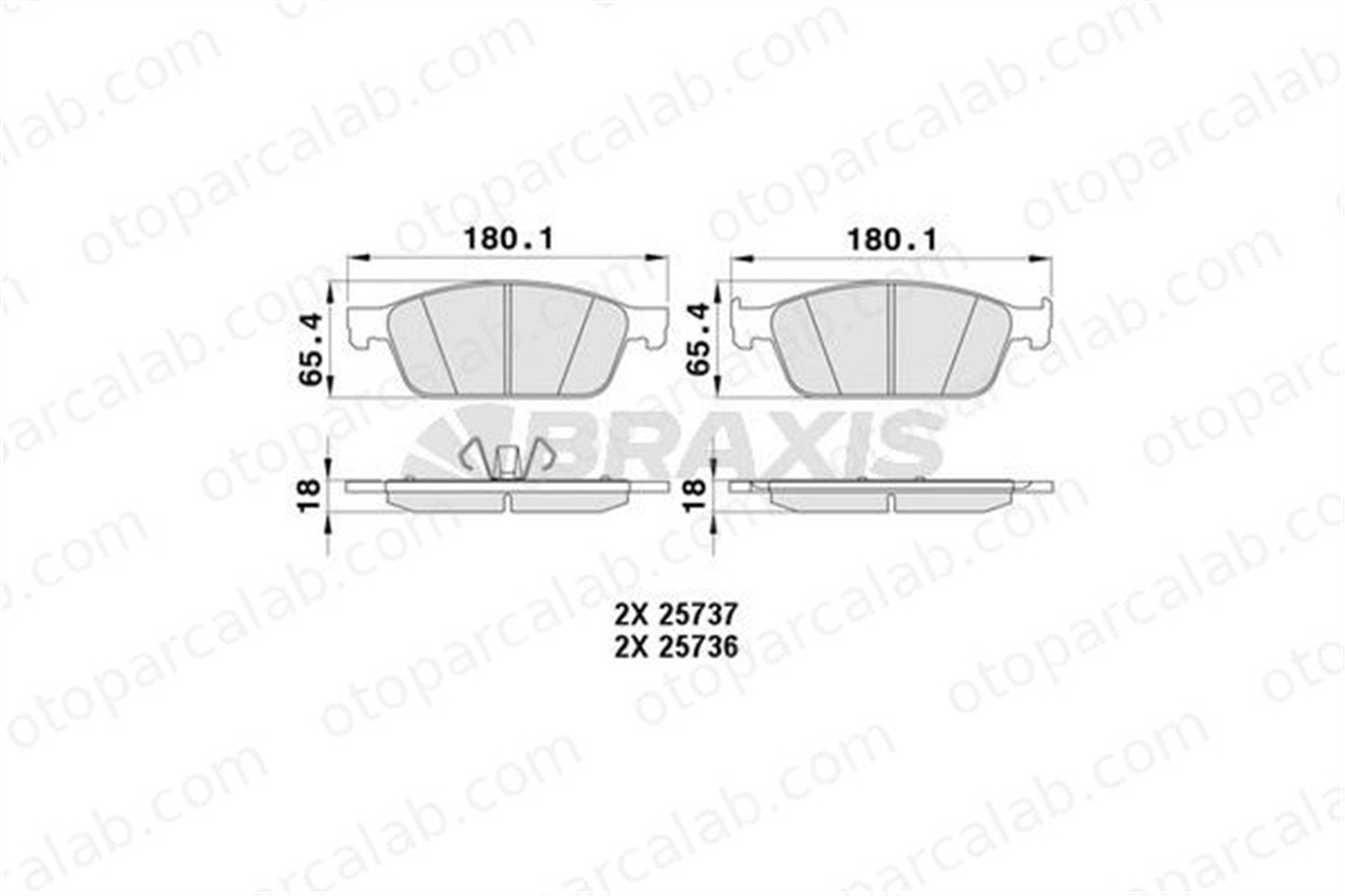 BRAXIS AA0444 Fren Disk Balata Ön FORD TRANSIT CONNECT V408 Kasa/büyük limuzin KUGA II BV612K021AD 2K021BA