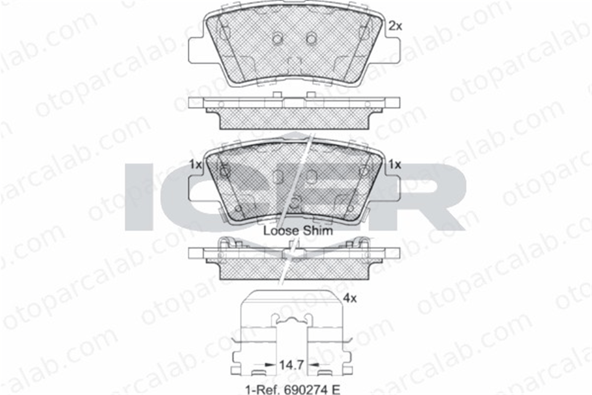 BRAXIS AA0589 Fren Disk Balata Arka KIA RIO III HYUNDAI i40 I 583022VA35 583022VA50