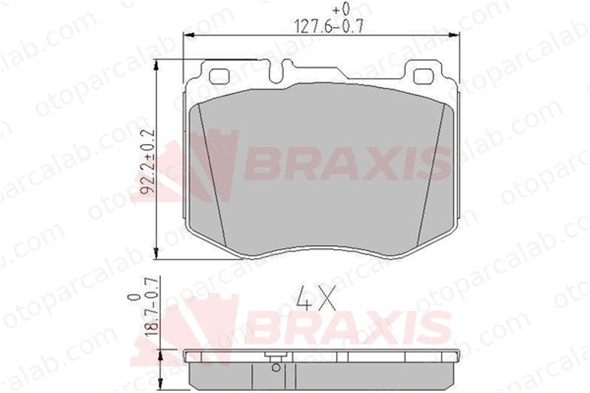 BRAXIS AA0636 Fren Disk Balata Ön MERCEDES-BENZ E-SERISI C-SERISI T-Model A0084201820 34206885547