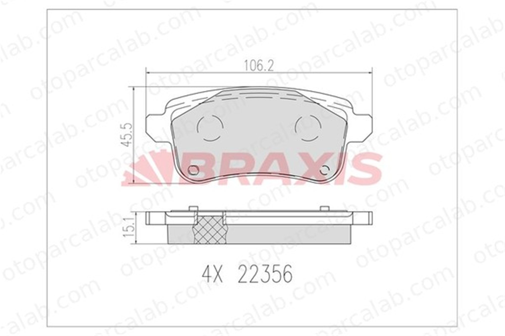 BRAXIS AA0672 Fren Disk Balata Arka RENAULT ESPACE V GRAND SCÉNIC IV 440608235R