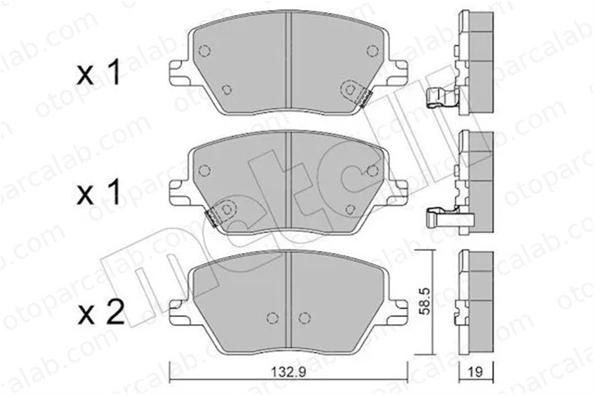 BRAXIS AA0688 Fren Disk Balata Ön FIAT TIPO Hatchback TIPO Sedan 77367910 77368368