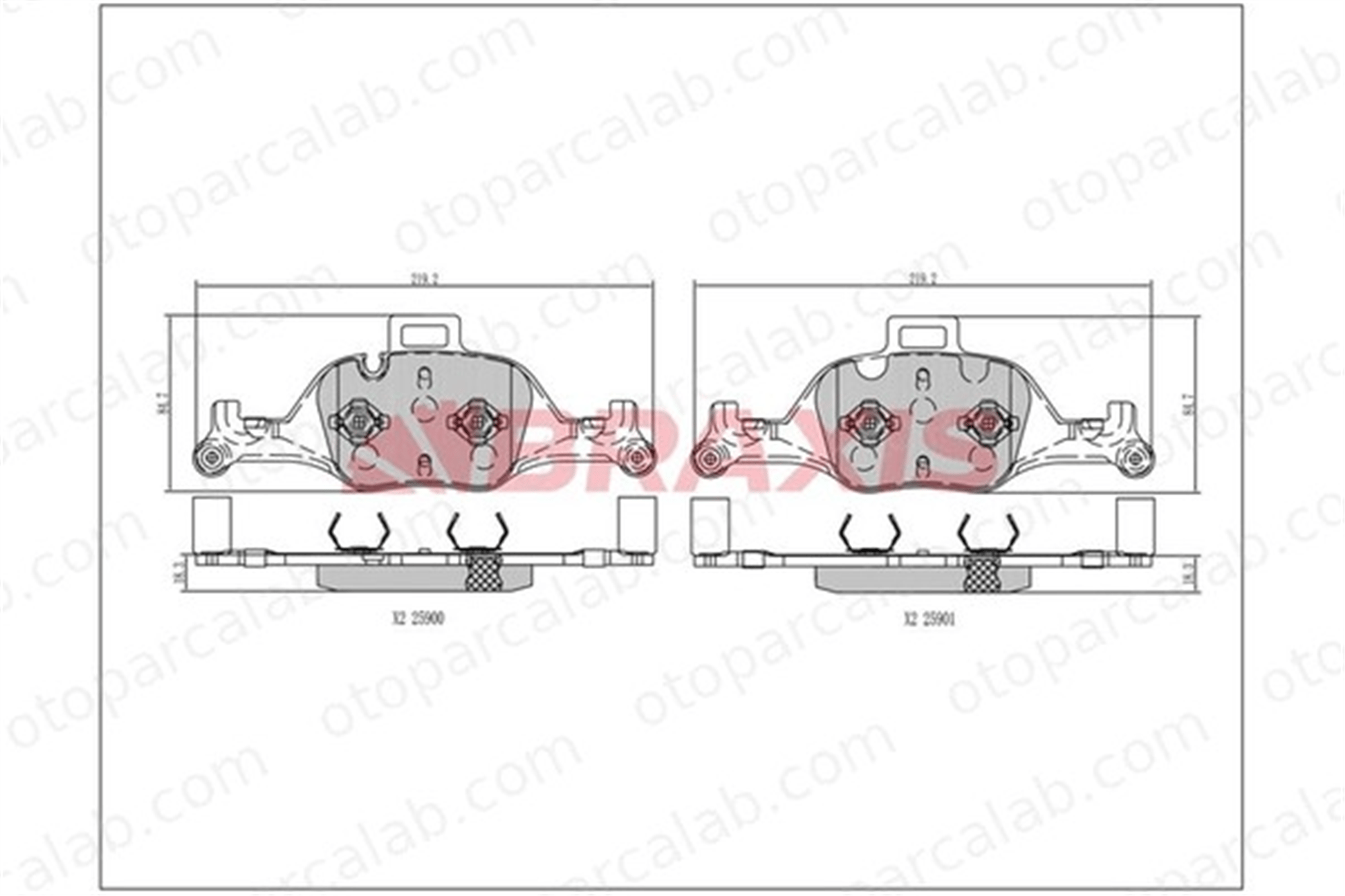 BRAXIS AA0776 Fren Disk Balata Ön BMW 5 5 Touring 34116883469 34116883470