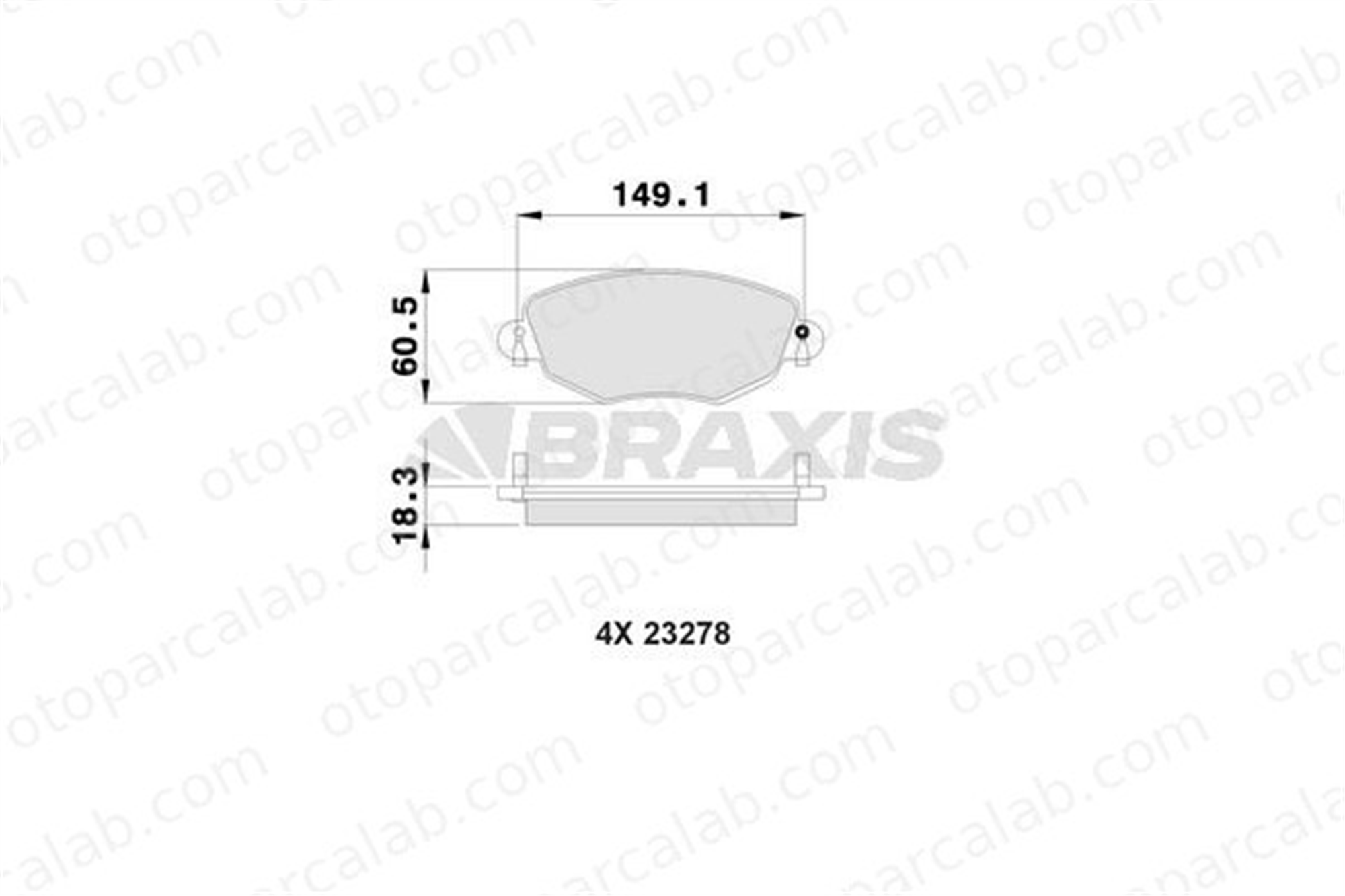 BRAXIS AB0029 Fren Disk Balata Ön FORD MONDEO III MONDEO III Sedan 1S7J2K021AD 1783849