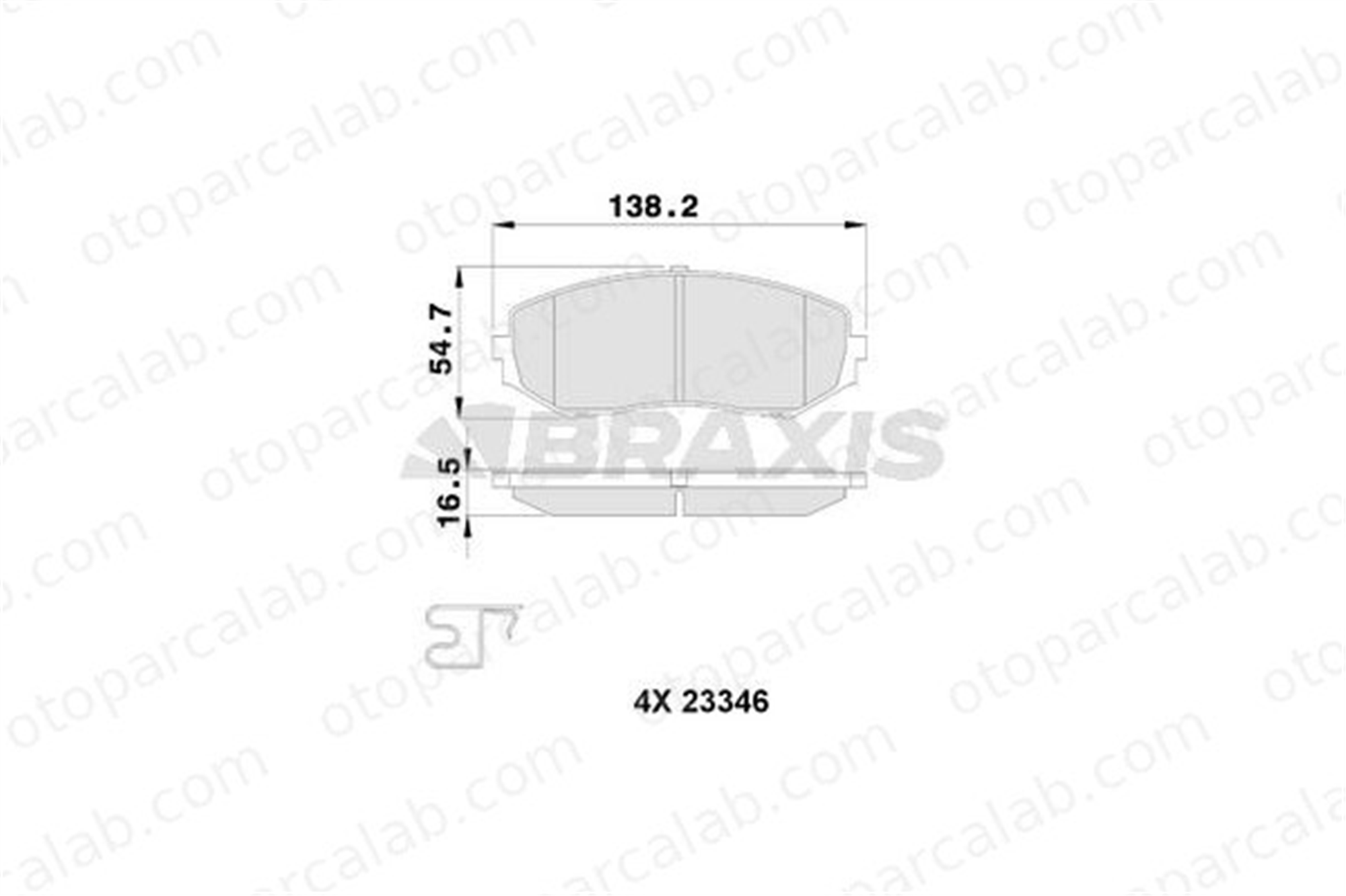 BRAXIS AB0110 Fren Disk Balata Ön SUZUKI GRAND VITARA II 5520065J11 5520065J00