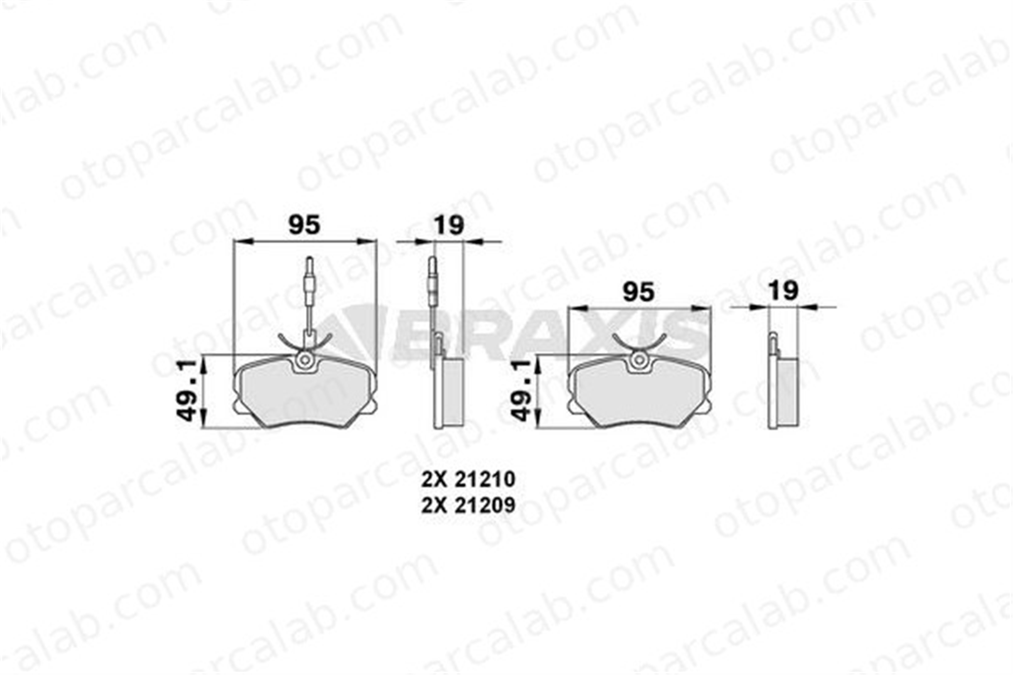 BRAXIS AB0127 Fren Disk Balata Ön PEUGEOT 405 II Break 405 II 425135 425270
