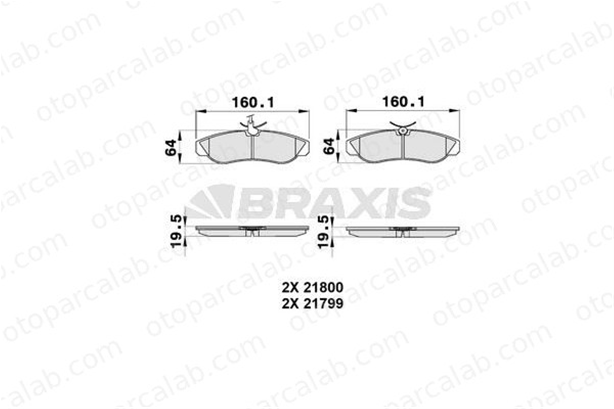 BRAXIS AB0183 Fren Disk Balata Ön FIAT DUCATO Panelvan/Van PEUGEOT BOXER Panelvan/Van 71752993 425452
