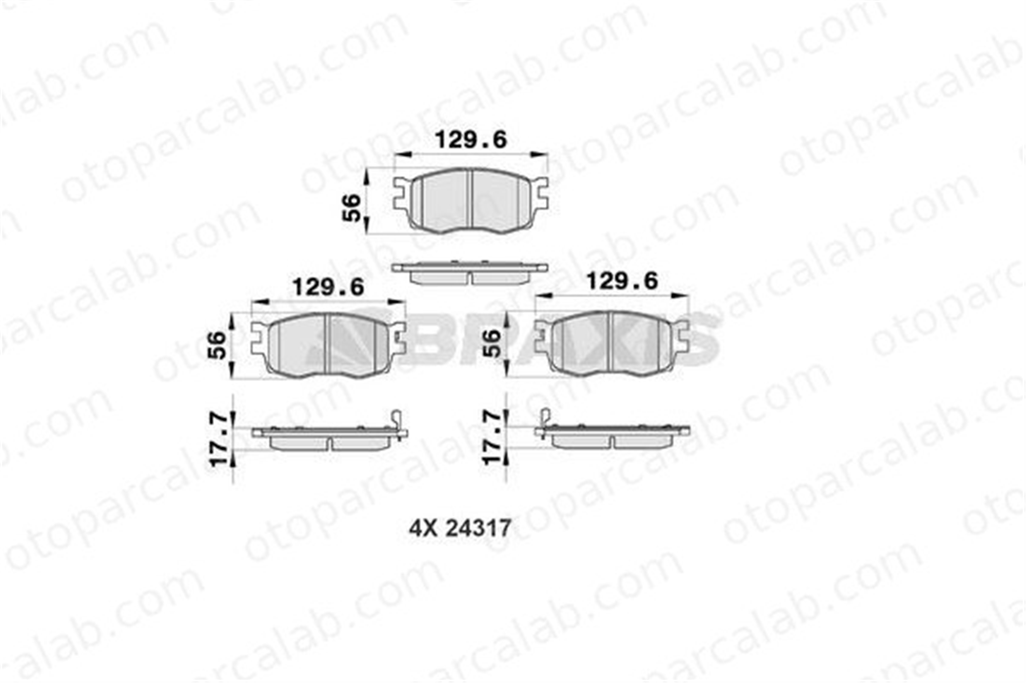 BRAXIS AB0185 Fren Disk Balata Ön HYUNDAI i20 I ACCENT III 581011GA00 581011GE00