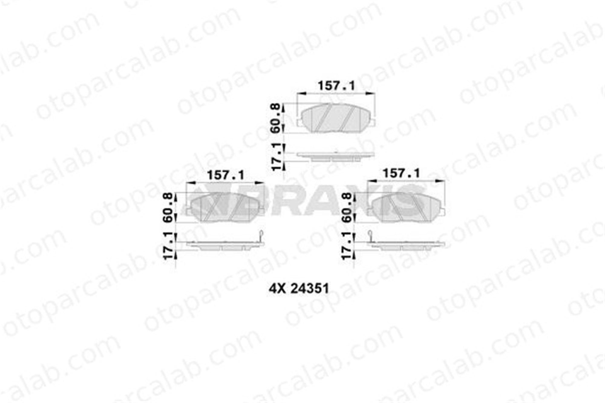 BRAXIS AB0221 Fren Disk Balata Ön HYUNDAI SANTA FÉ II KIA SORENTO II 581012BA10 581012PA70