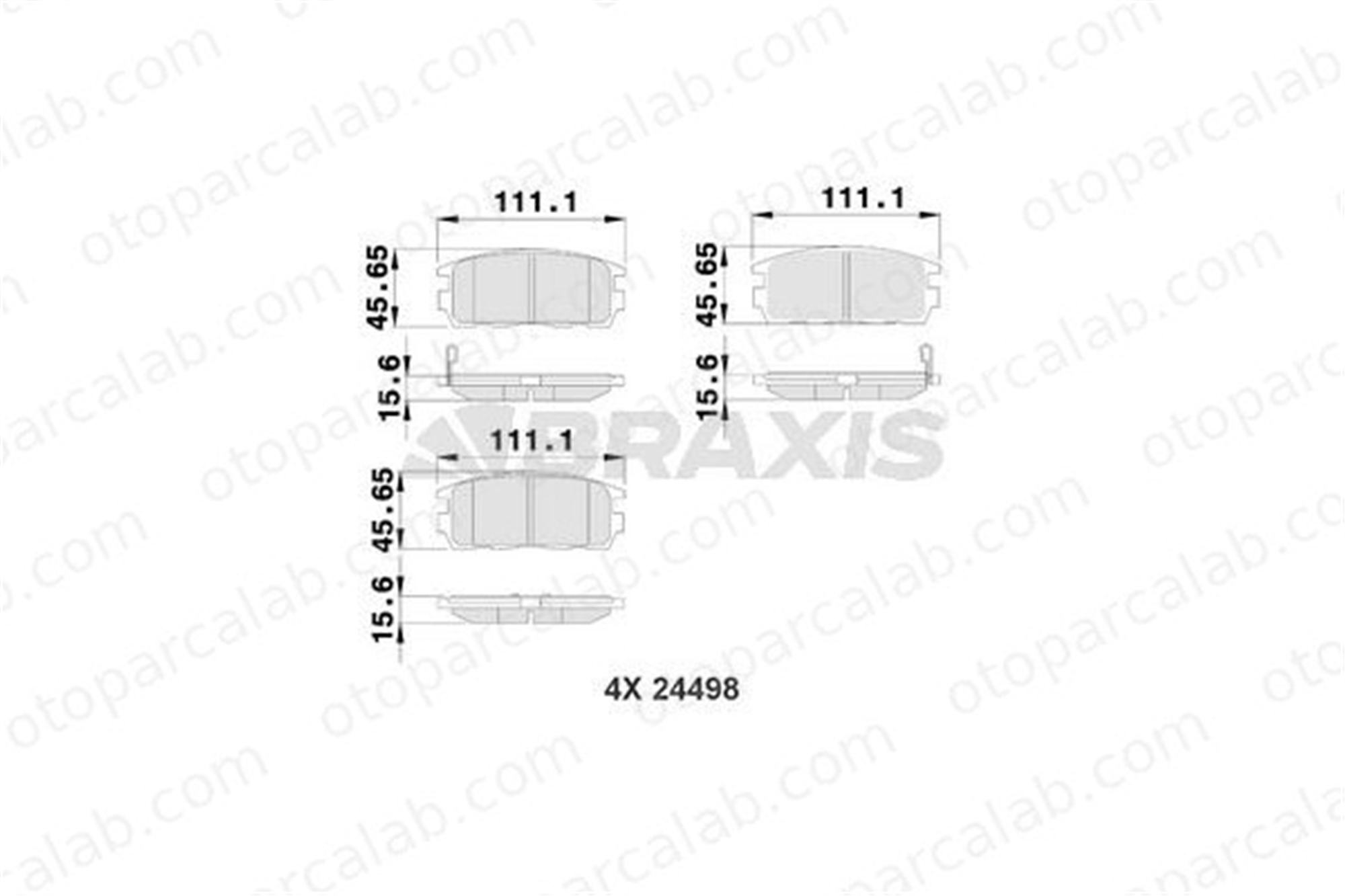 BRAXIS AB0236 Fren Disk Balata Arka OPEL ANTARA A CHEVROLET CAPTIVA 96626076 95459513