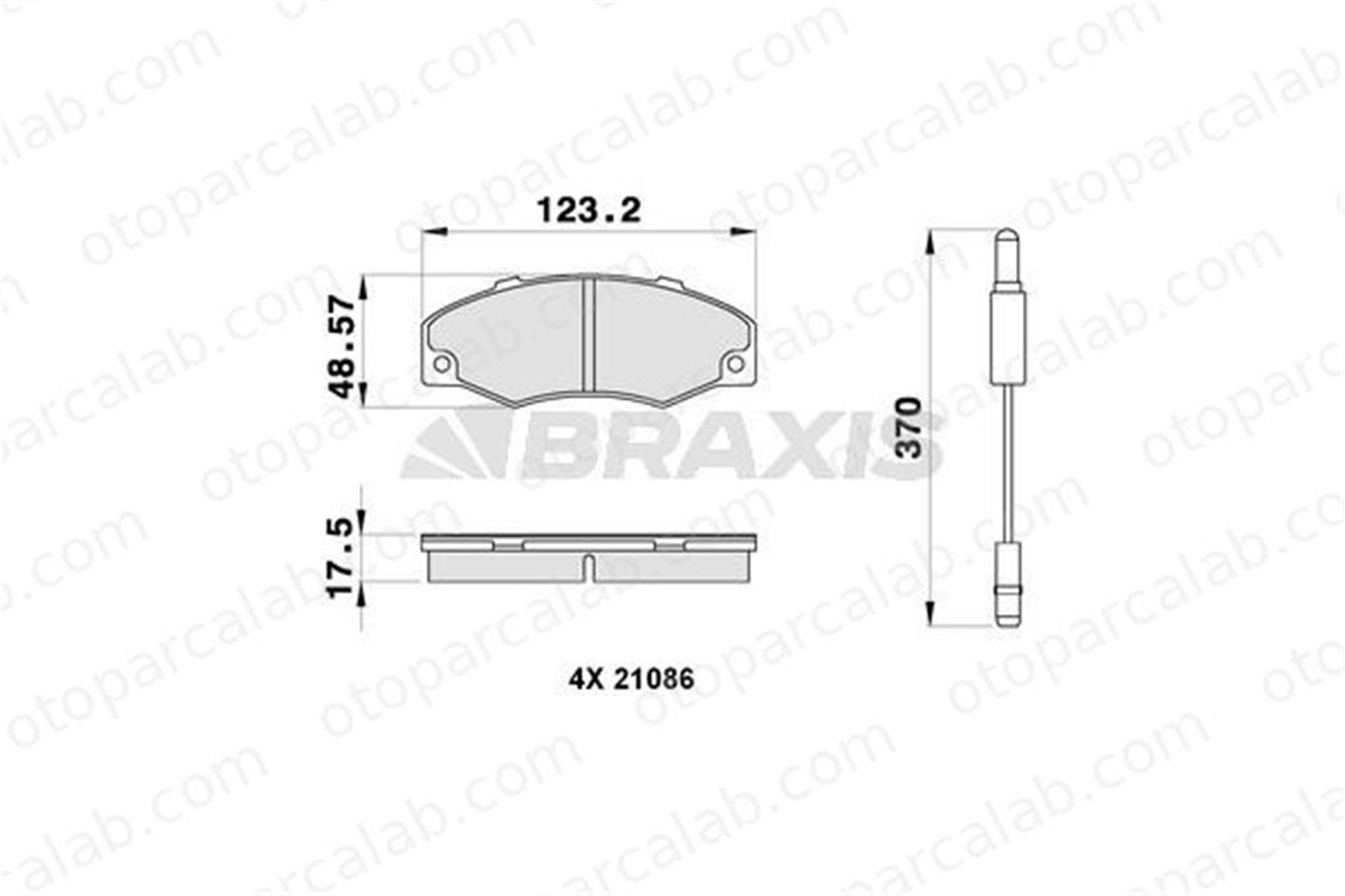 BRAXIS AB0297 Fren Disk Balata Ön RENAULT 21 Sedan 21 Station wagon 7701203069 7701202481