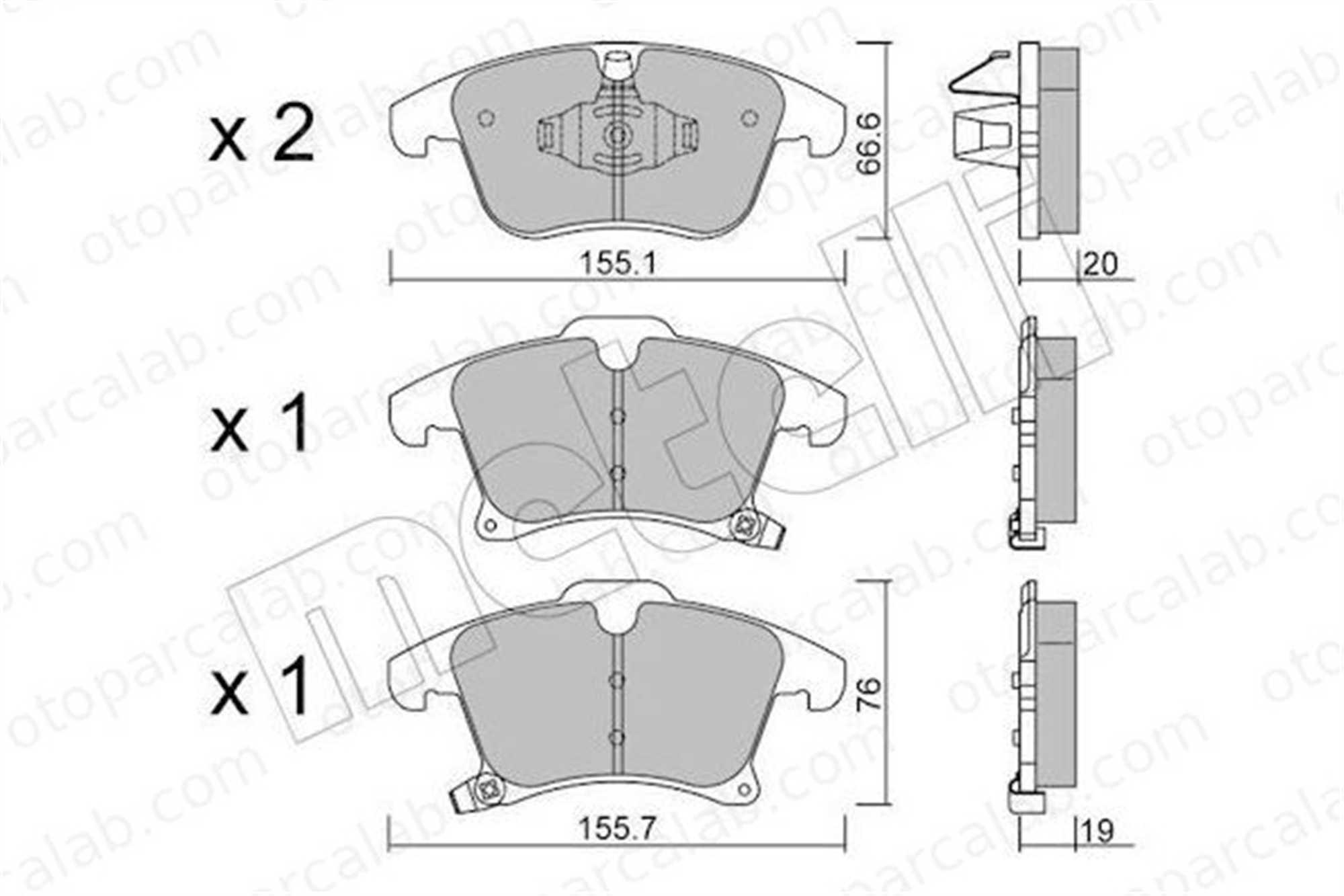 BRAXIS AB0693 Fren Disk Balata Ön FORD MONDEO V Turnier MONDEO V Hatchback DG9C2K021EE 2014119