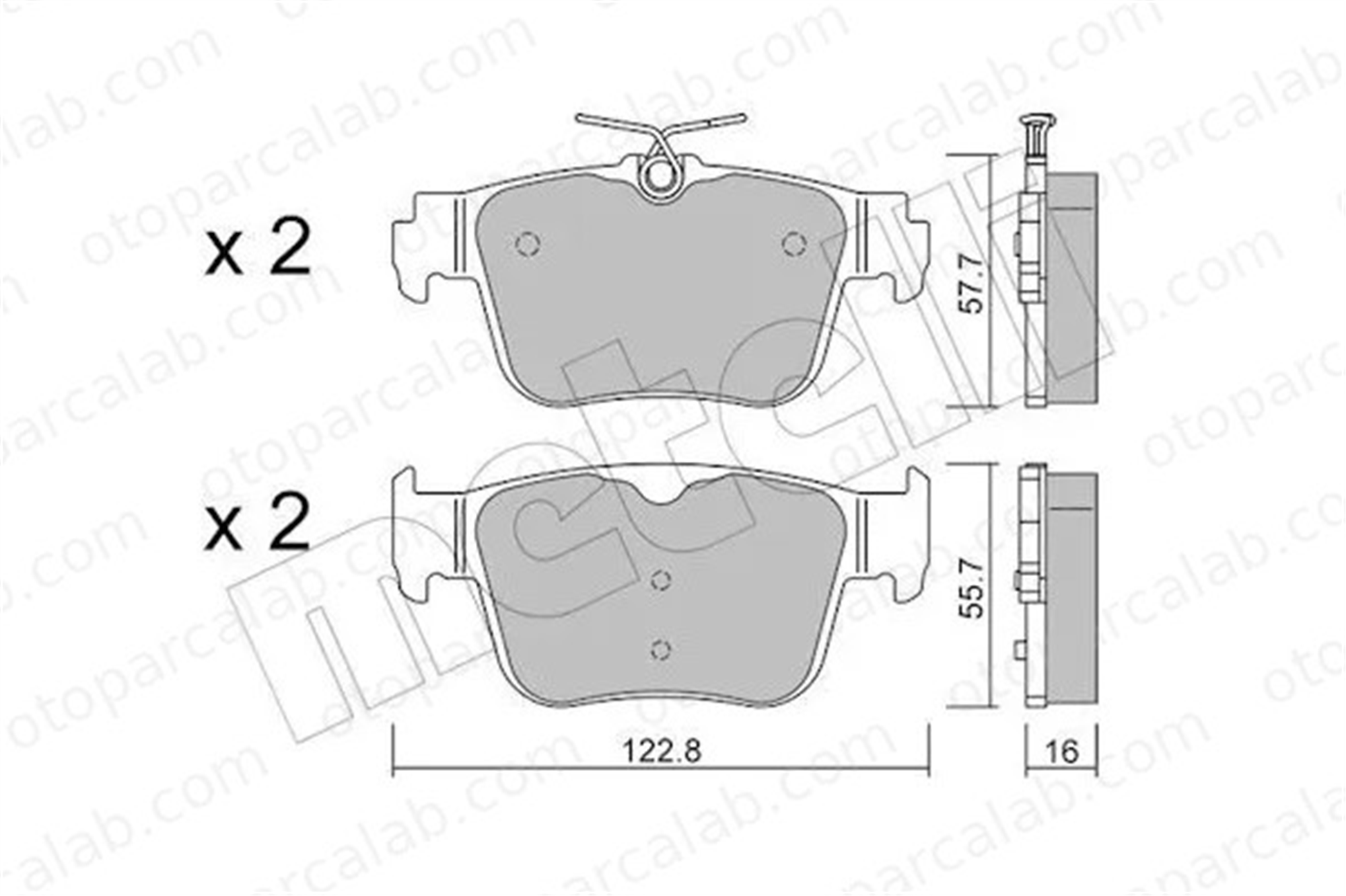 BRAXIS AB0786 Fren Disk Balata Arka SKODA OCTAVIA IV Combi OCTAVIA IV 5WA698451K 5WA698451