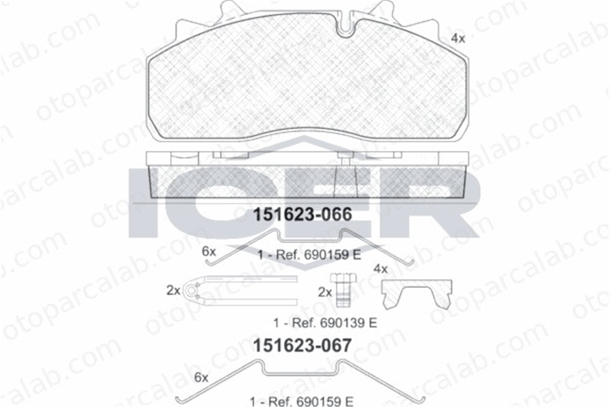BRAXIS AB5007 Fren Disk Balata Ön RENAULT TRUCKS MIDLINER DAF XF II 3057008000 29159