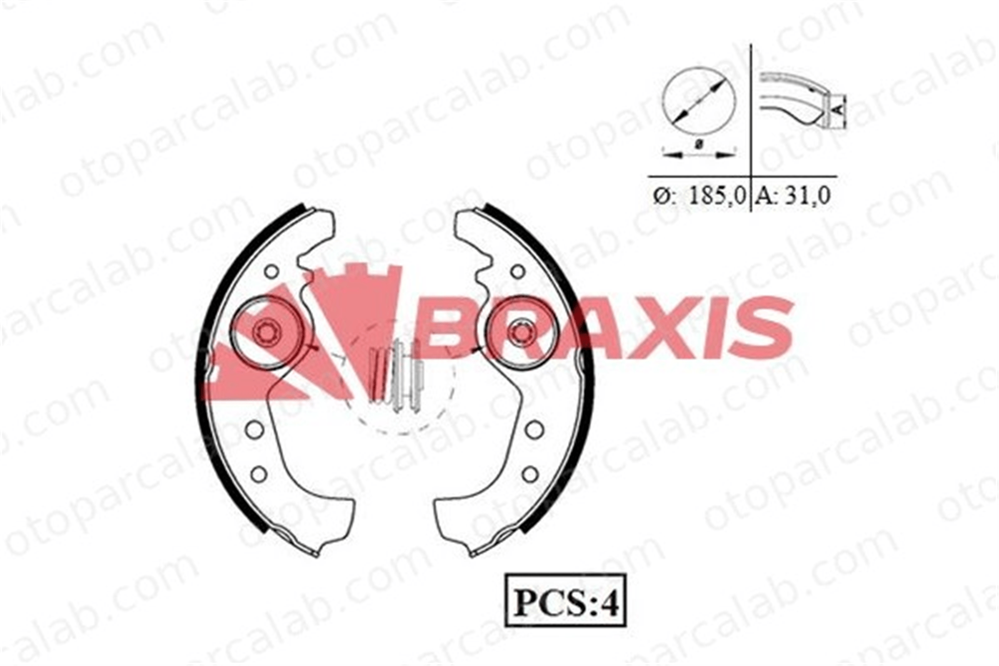 BRAXIS AC0005 Fren Pabuçlu Balata Arka FIAT UNO RITMO 4162186 43523735