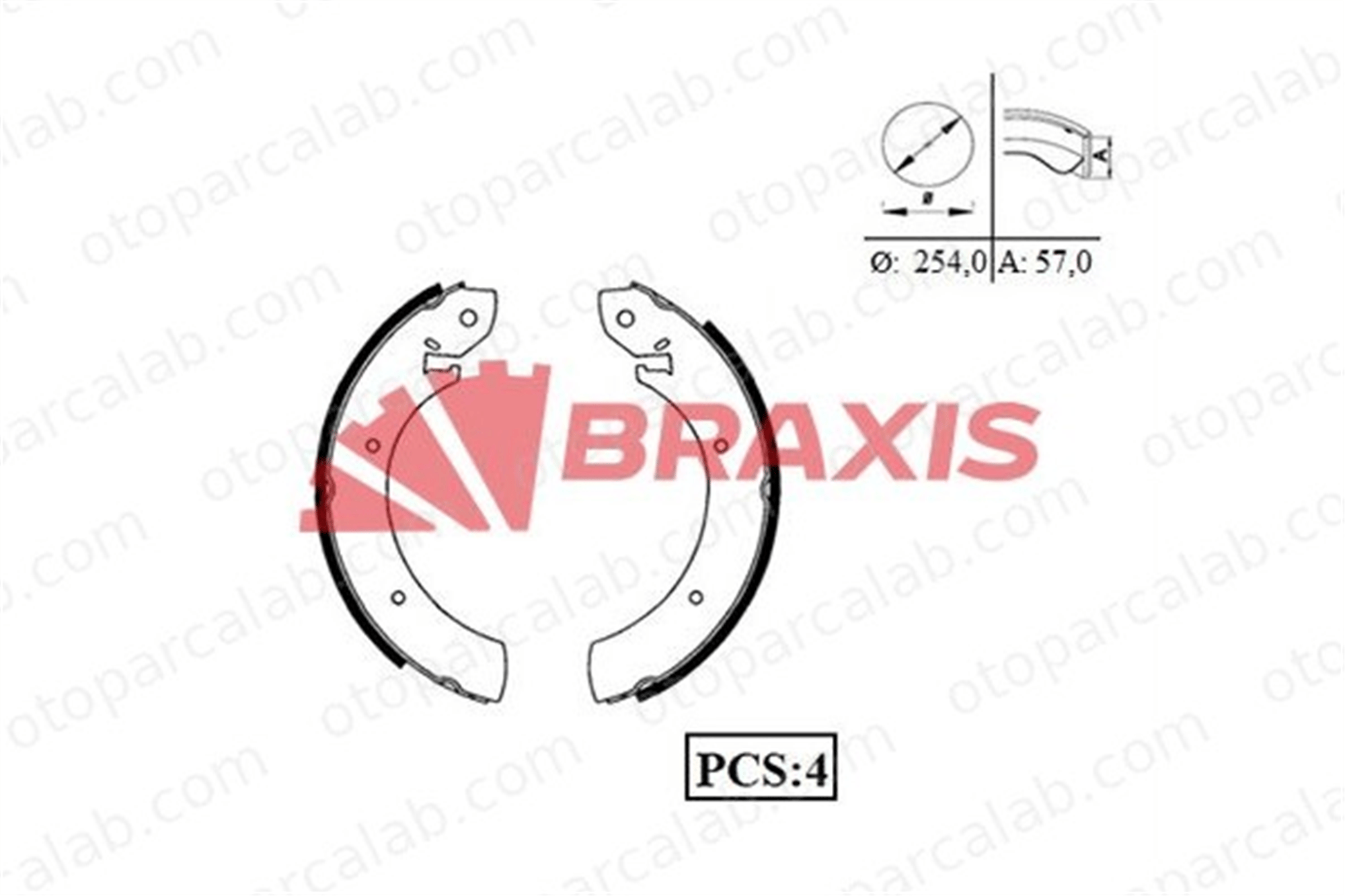 BRAXIS AC0021 Fren Pabuçlu Balata Arka FORD GRANADA Turnier HYUNDAI H100 Panelvan/Van 5830544A00 A6314230107