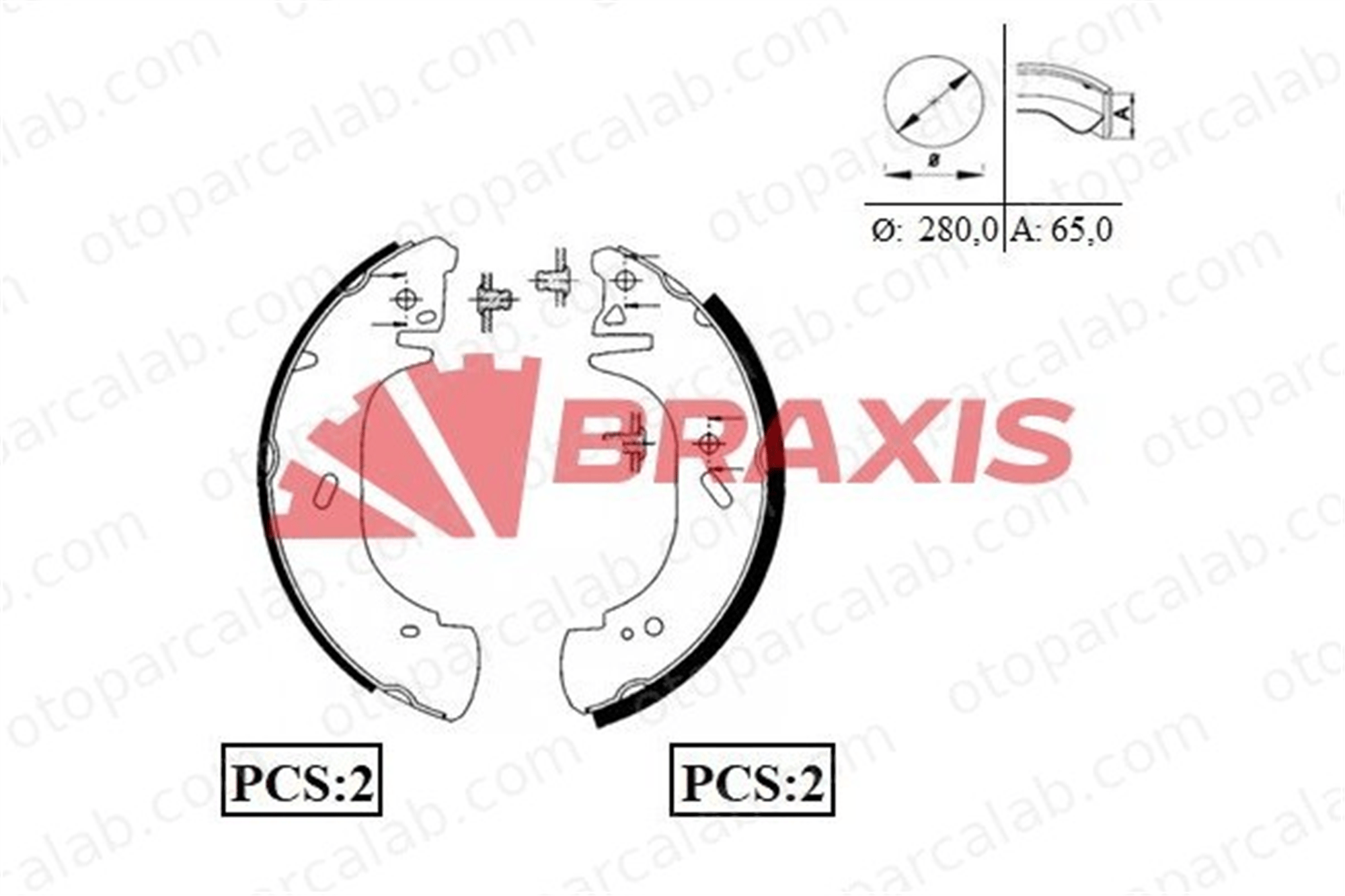 BRAXIS AC0035 Fren Pabuçlu Balata Arka OPEL MOVANO A Minibüs/Otobüs MOVANO A Panelvan/Van 7701205290 1014317