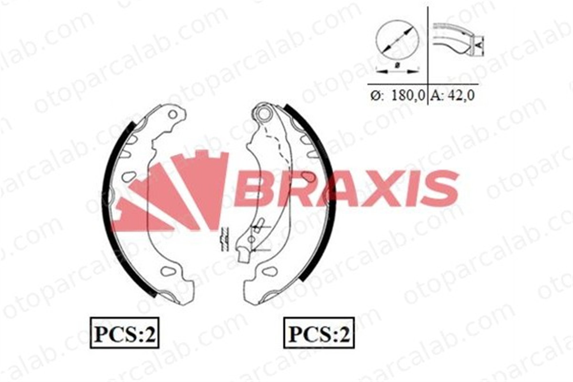 BRAXIS AC0036 Fren Pabuçlu Balata Arka RENAULT CLIO II DACIA LOGAN 7701205758
