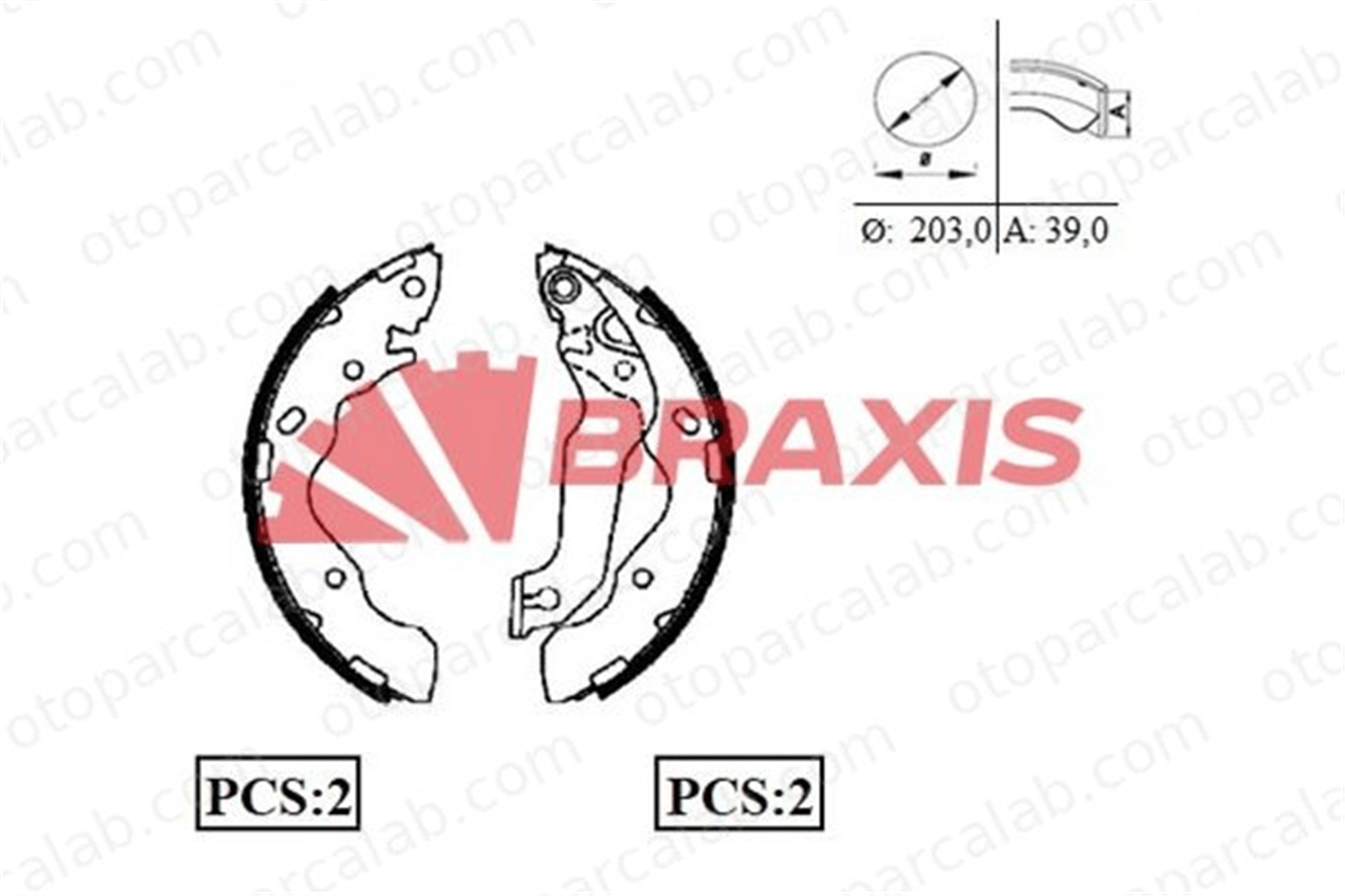 BRAXIS AC0058 Fren Pabuçlu Balata Arka HYUNDAI ELANTRA III Sedan ACCENT II 5830529A10 5830517A00