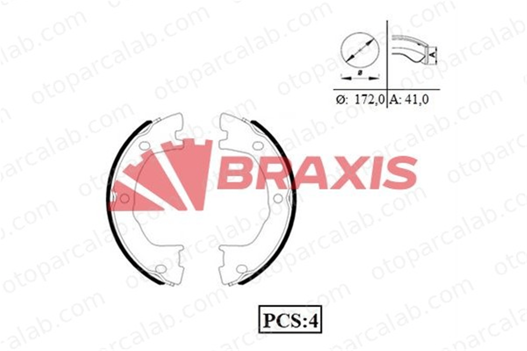 BRAXIS AC0076 Fren Pabuçlu Balata Arka IVECO DAILY III Panelvan/Van DAILY IV Panelvan/Van 2992568 1906403