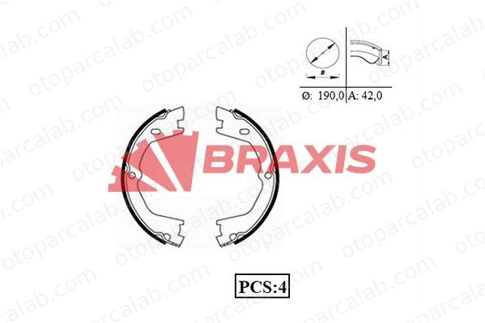 BRAXIS AC0088 Fren Pabuçlu Balata Arka IVECO DAILY IV Platform şasi DAILY IV Panelvan/Van 42535858