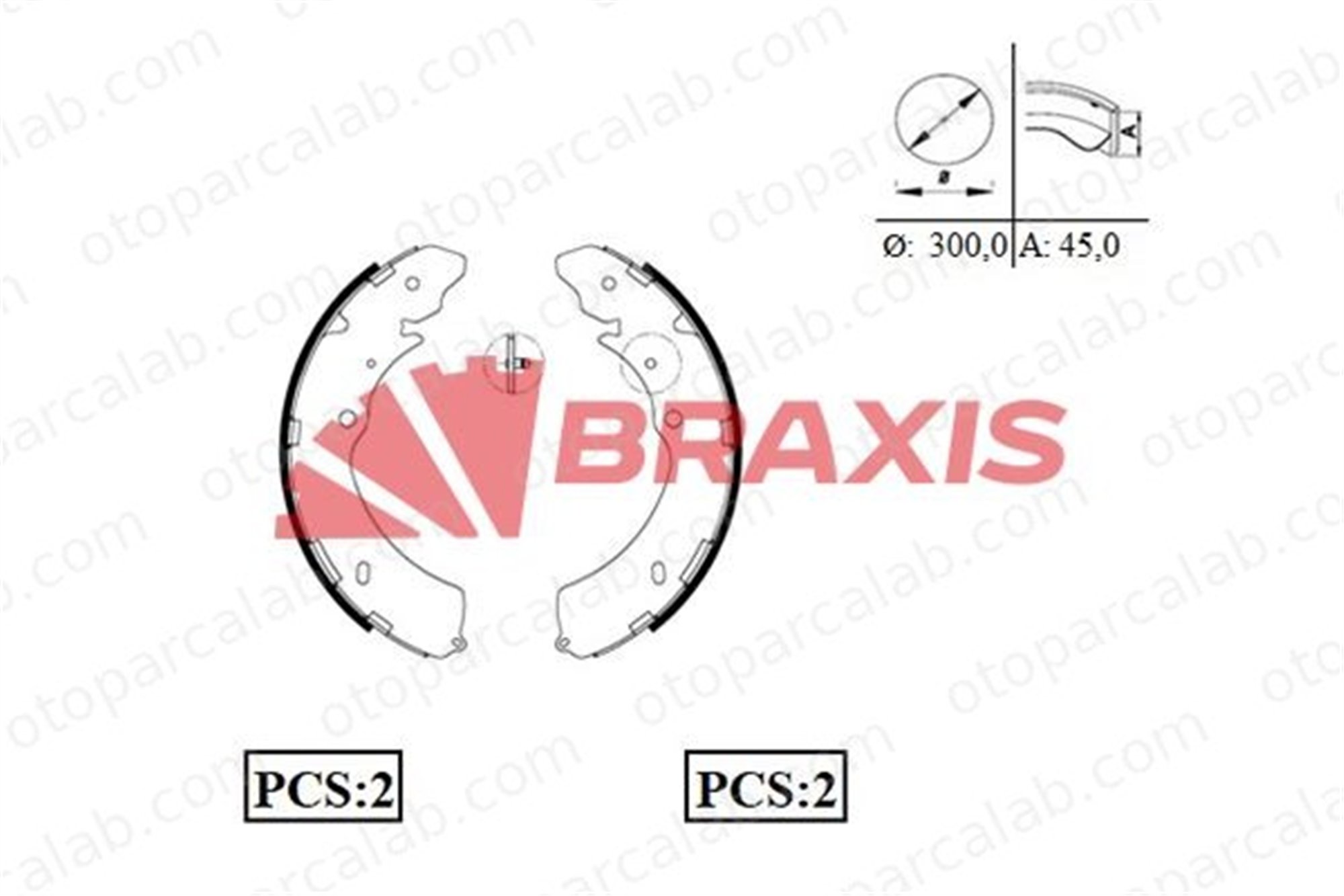 BRAXIS AC0090 Fren Pabuçlu Balata Arka ISUZU D-MAX I D-MAX II 8973682540 8979477660