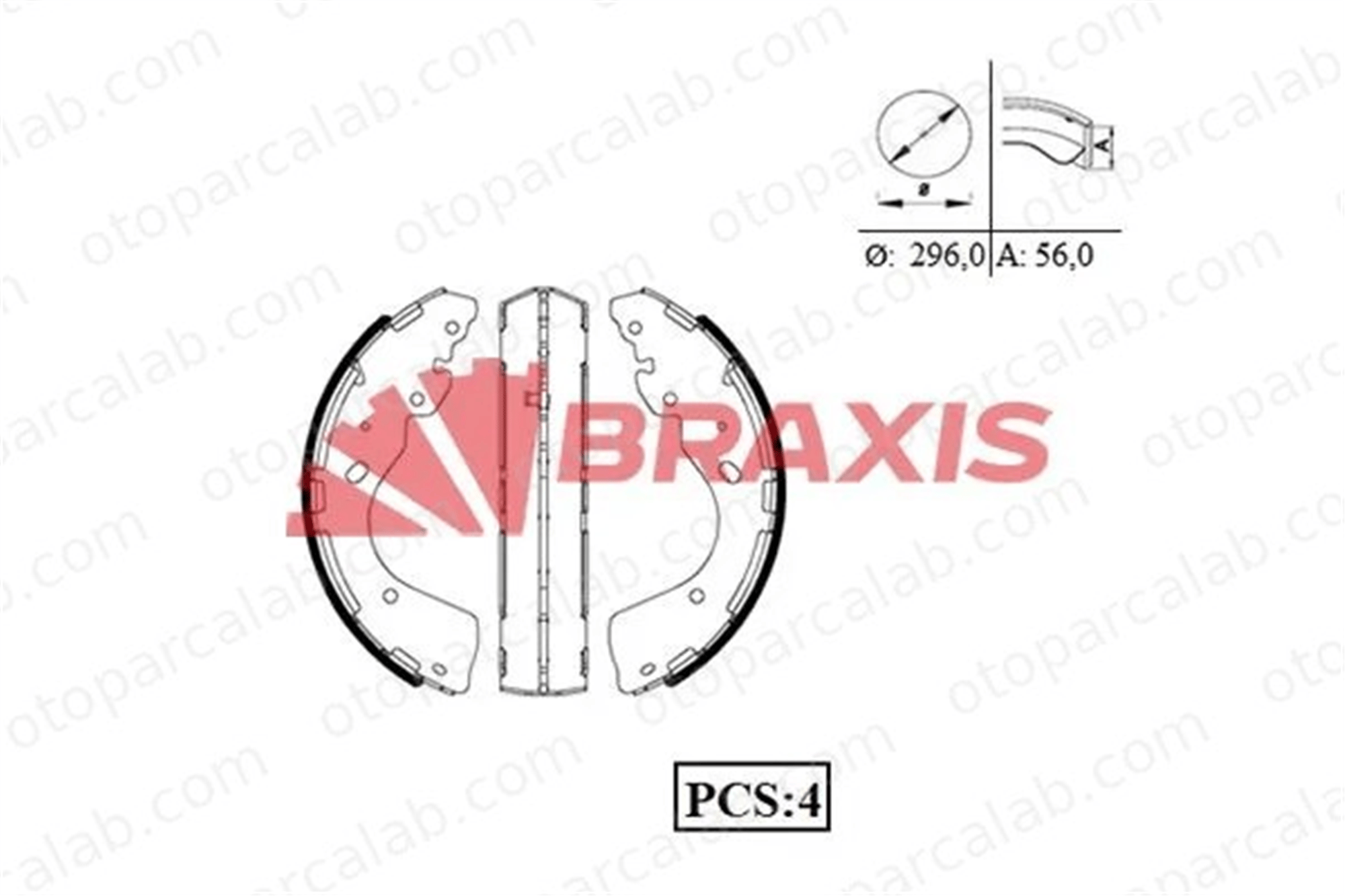 BRAXIS AC0097 Fren Pabuçlu Balata Arka FORD RANGER NISSAN NP300 NAVARA AB312200 1727211