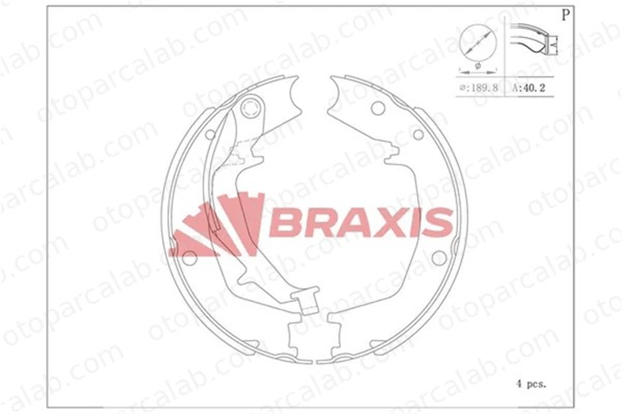 BRAXIS AC0171 El Fren Balatası HYUNDAI SANTA FÉ I TUCSON 5835026A10 583502EA10