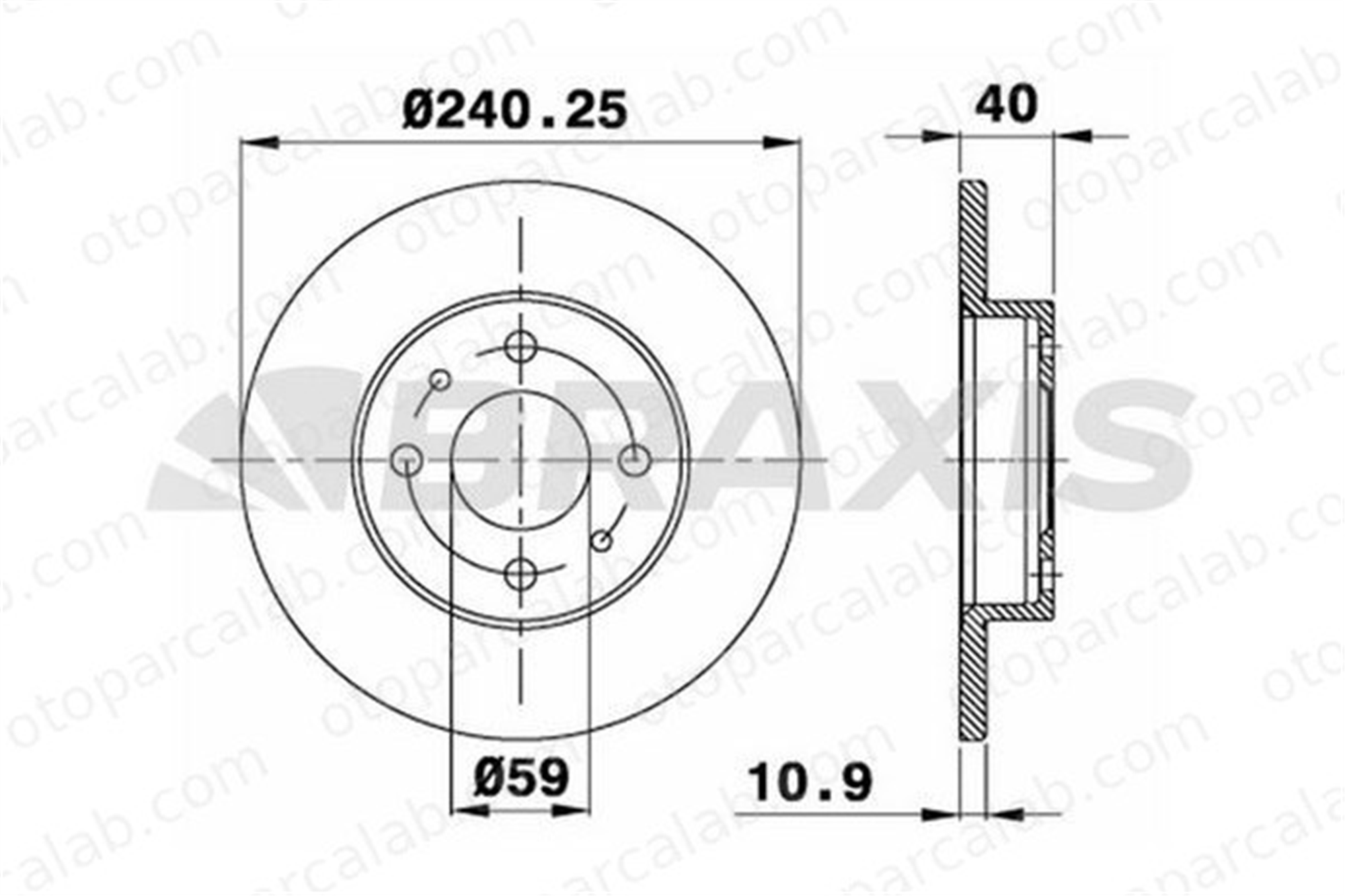 BRAXIS AE0002 Fren Disk Ayna Ön Sağ ve Sol FIAT TIPO TEMPRA S.W. 51885456 46403960