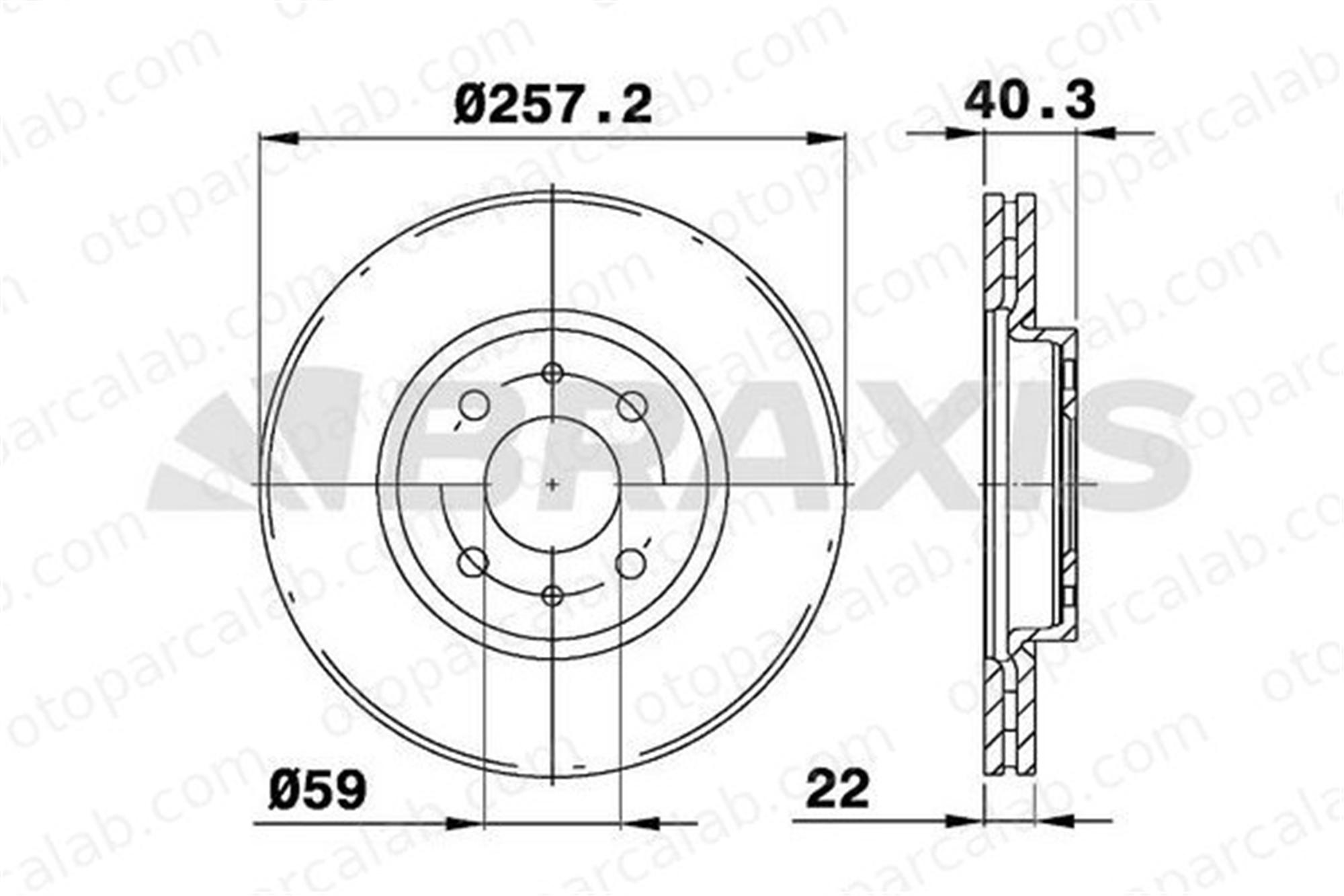 BRAXIS AE0030 Fren Disk Ayna Ön Sağ ve Sol FIAT PANDA LANCIA YPSILON 71739640 4249L2