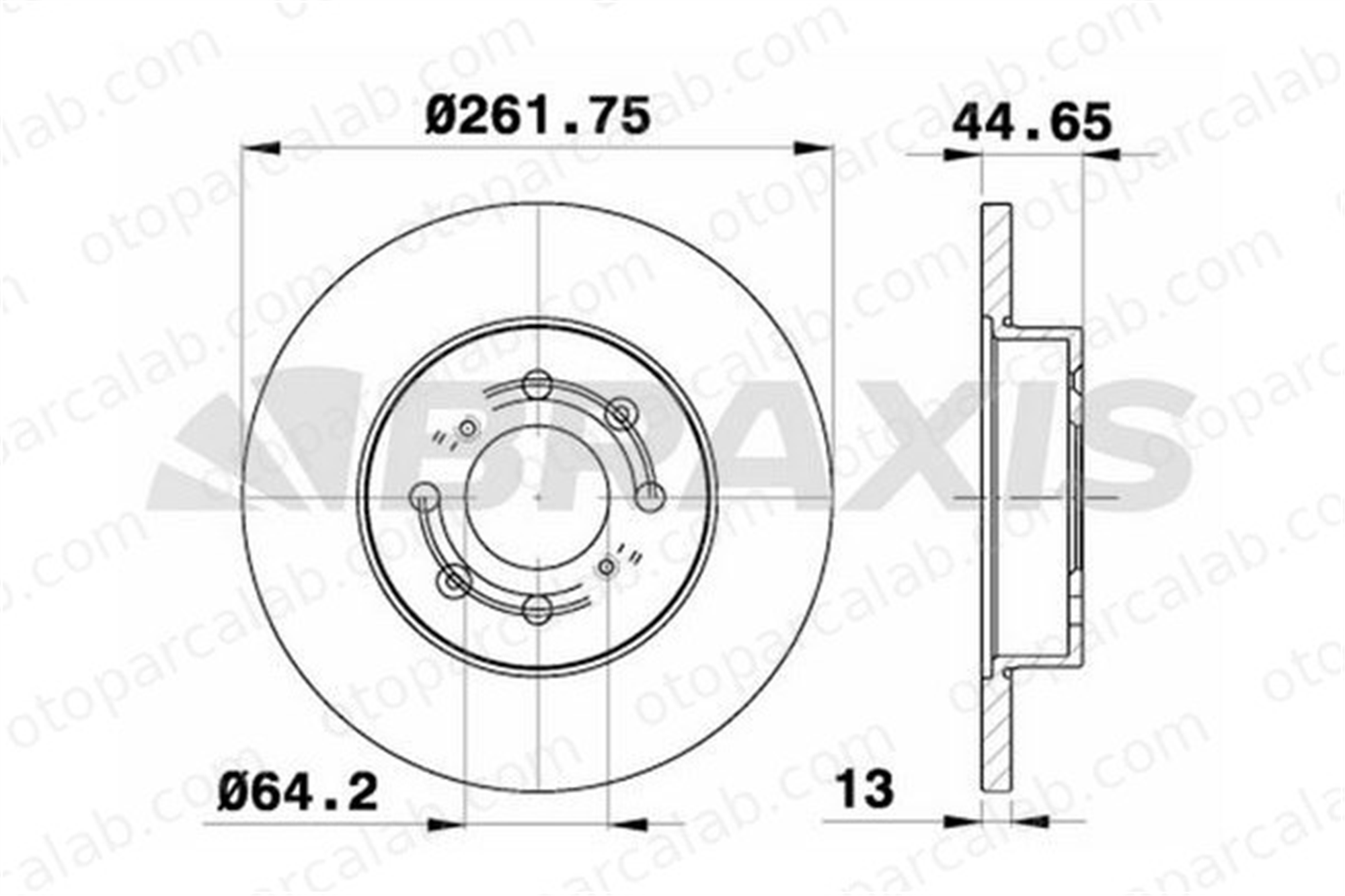BRAXIS AE0086 Fren Disk Ayna Ön Sağ ve Sol ROVER 25 I Hatchback 200 II Hatchback SDB100500