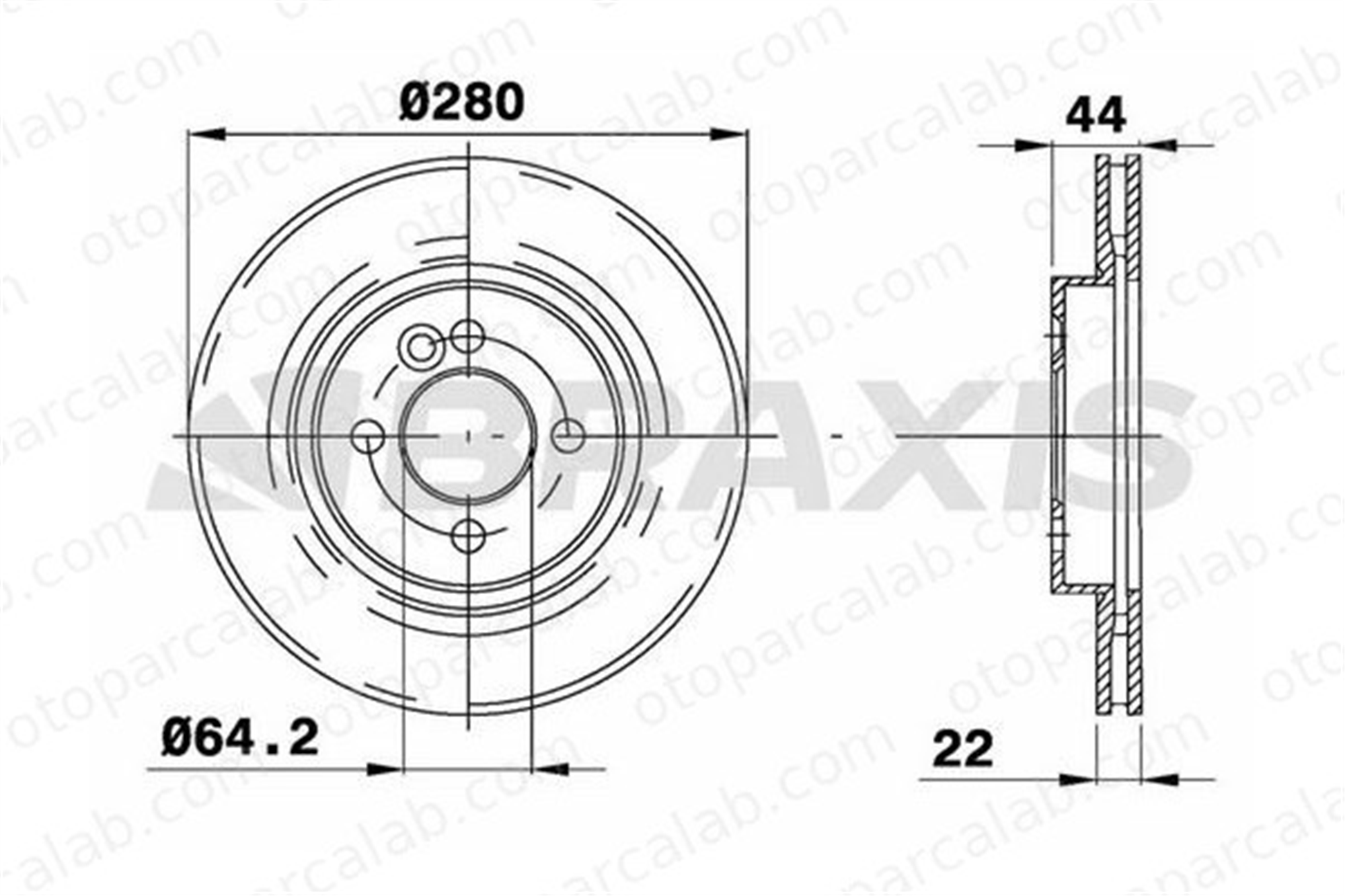 BRAXIS AE0111 Fren Disk Ayna Ön Sağ ve Sol MINI MINI MINI CLUBMAN 34116774985 34116858651