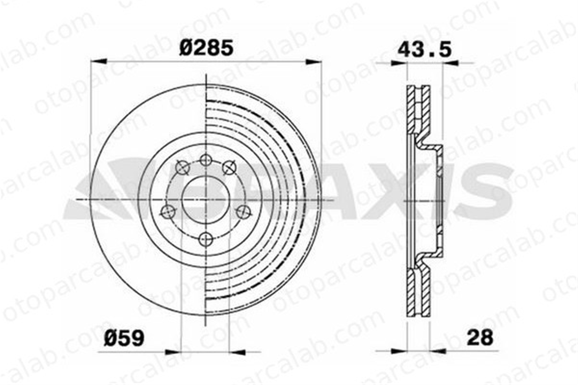 BRAXIS AE0132 Fren Disk Ayna Ön Sağ ve Sol CITROËN C8 FIAT ULYSSE 1325772080 4249H7