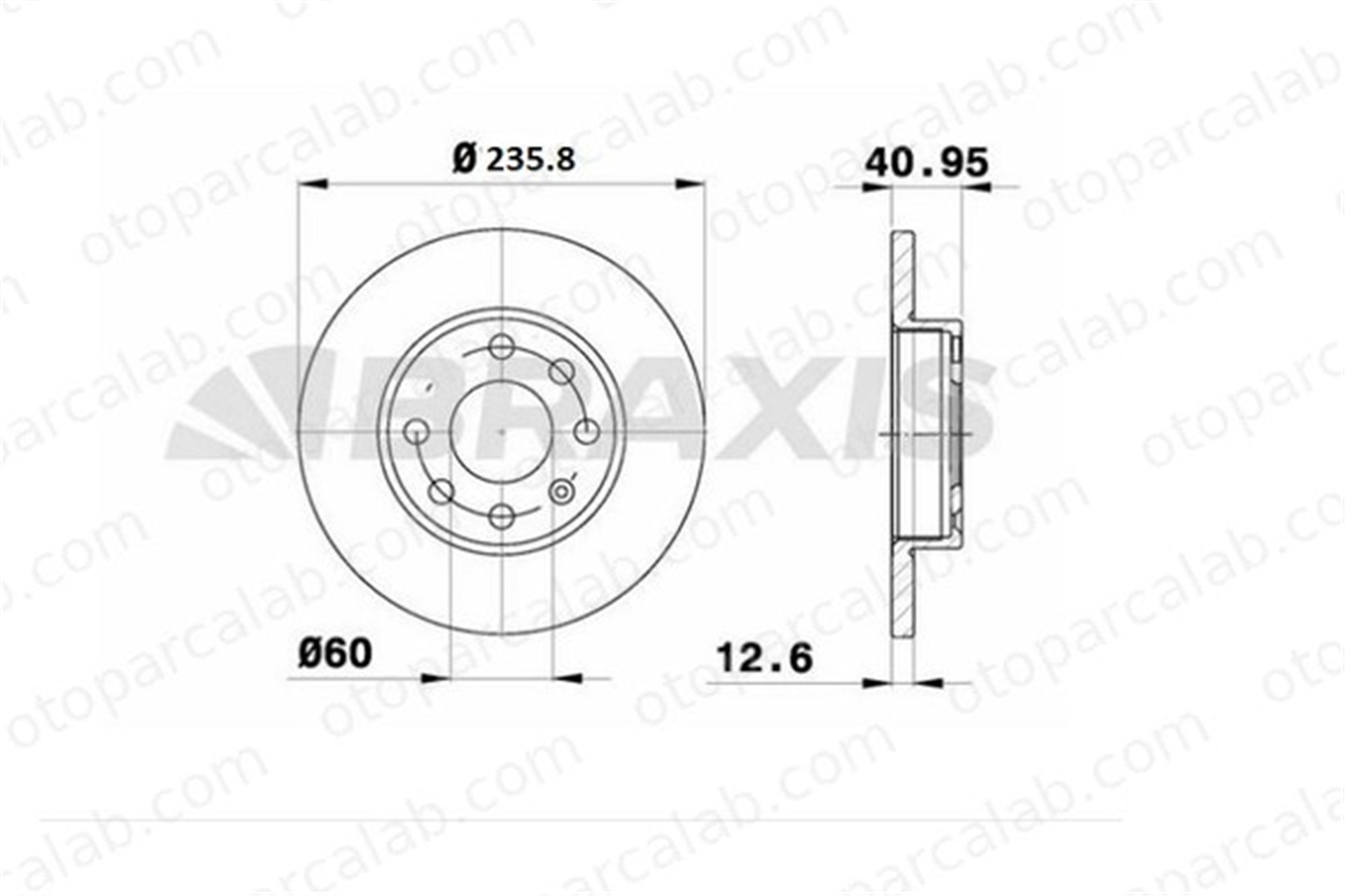 BRAXIS AE0166 Fren Disk Ayna Ön Sağ ve Sol OPEL KADETT B KADETT B Coupe 569013 569030