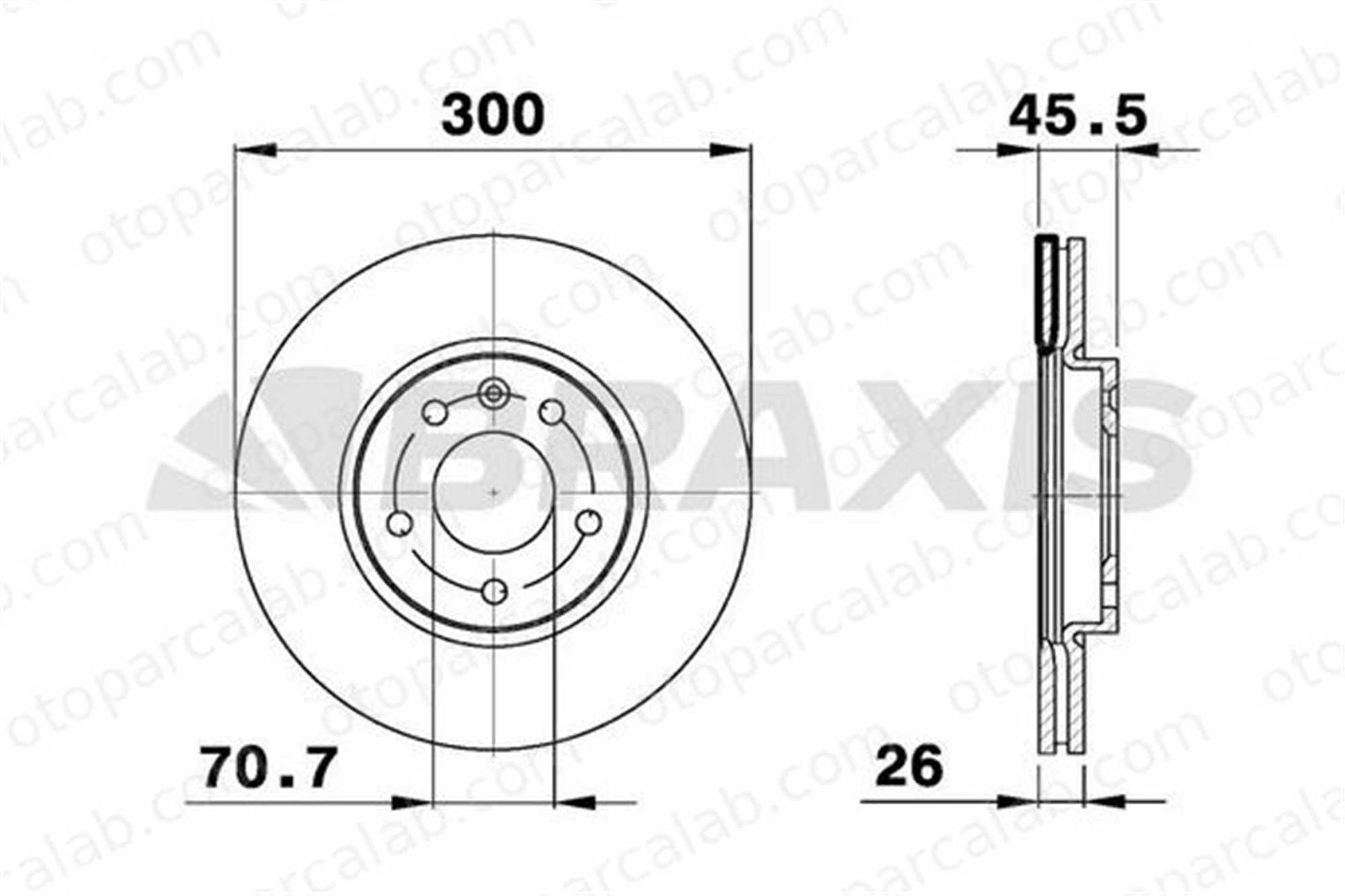 BRAXIS AE0169 Fren Disk Ayna Ön Sağ ve Sol OPEL ASTRA J ASTRA J Sports Tourer 13502051 569076
