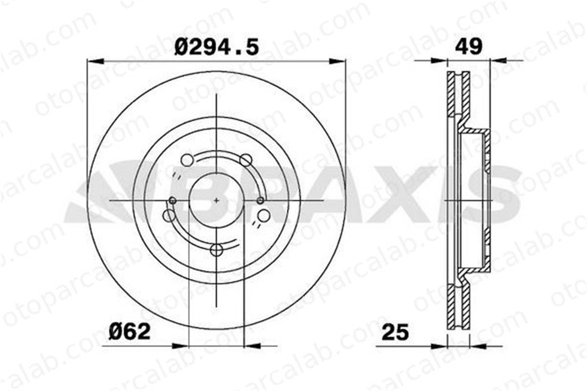 BRAXIS AE0181 Fren Disk Ayna Ön Sağ ve Sol SUZUKI GRAND VITARA II 5521165J01 5521165J00