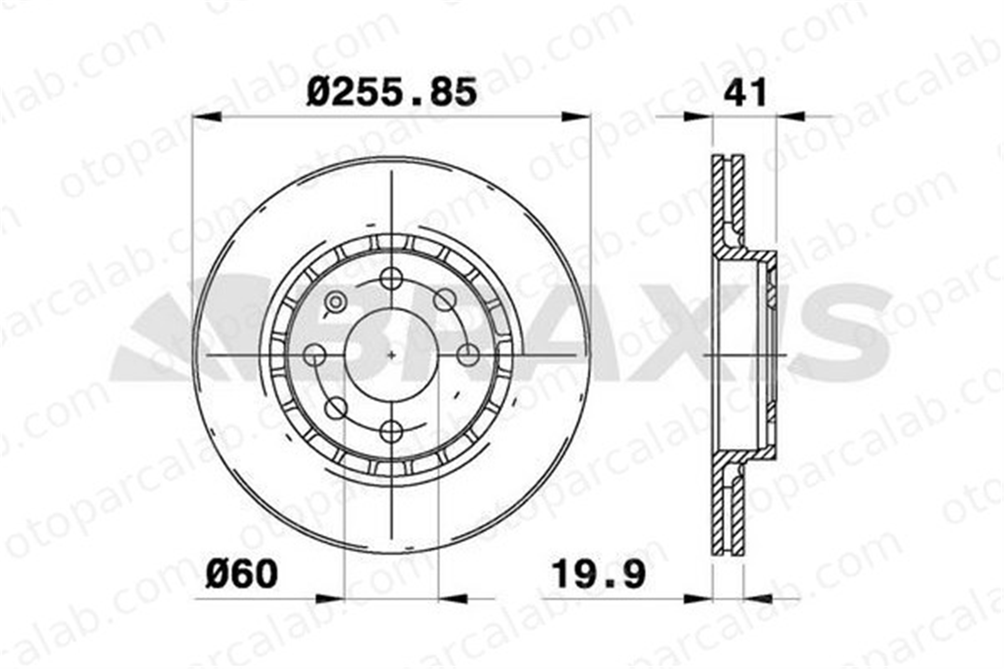 BRAXIS AE0206 Fren Disk Ayna Ön Sağ ve Sol OPEL TIGRA VECTRA A 569010 93182285
